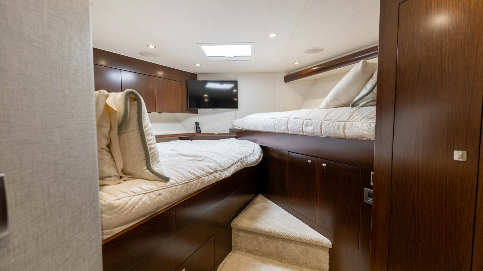 2015 Viking 76 Enclosed Bridge- CHULA- Forward Stateroom