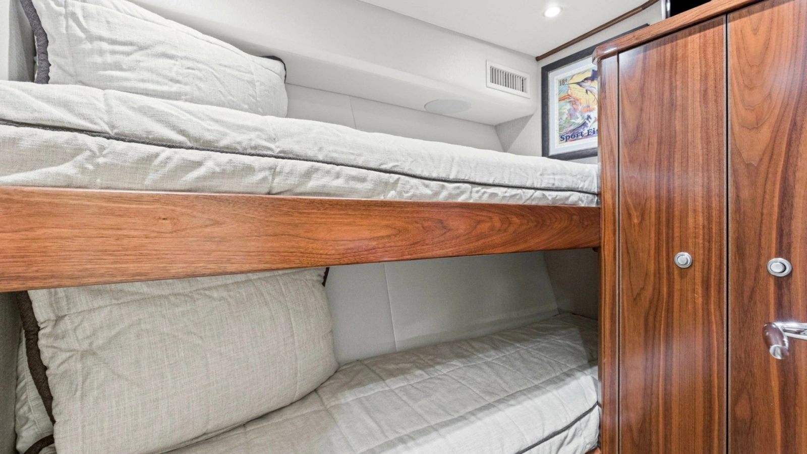 2020 68 Viking Convertible Gunpowder Port Stateroom and Head (1)