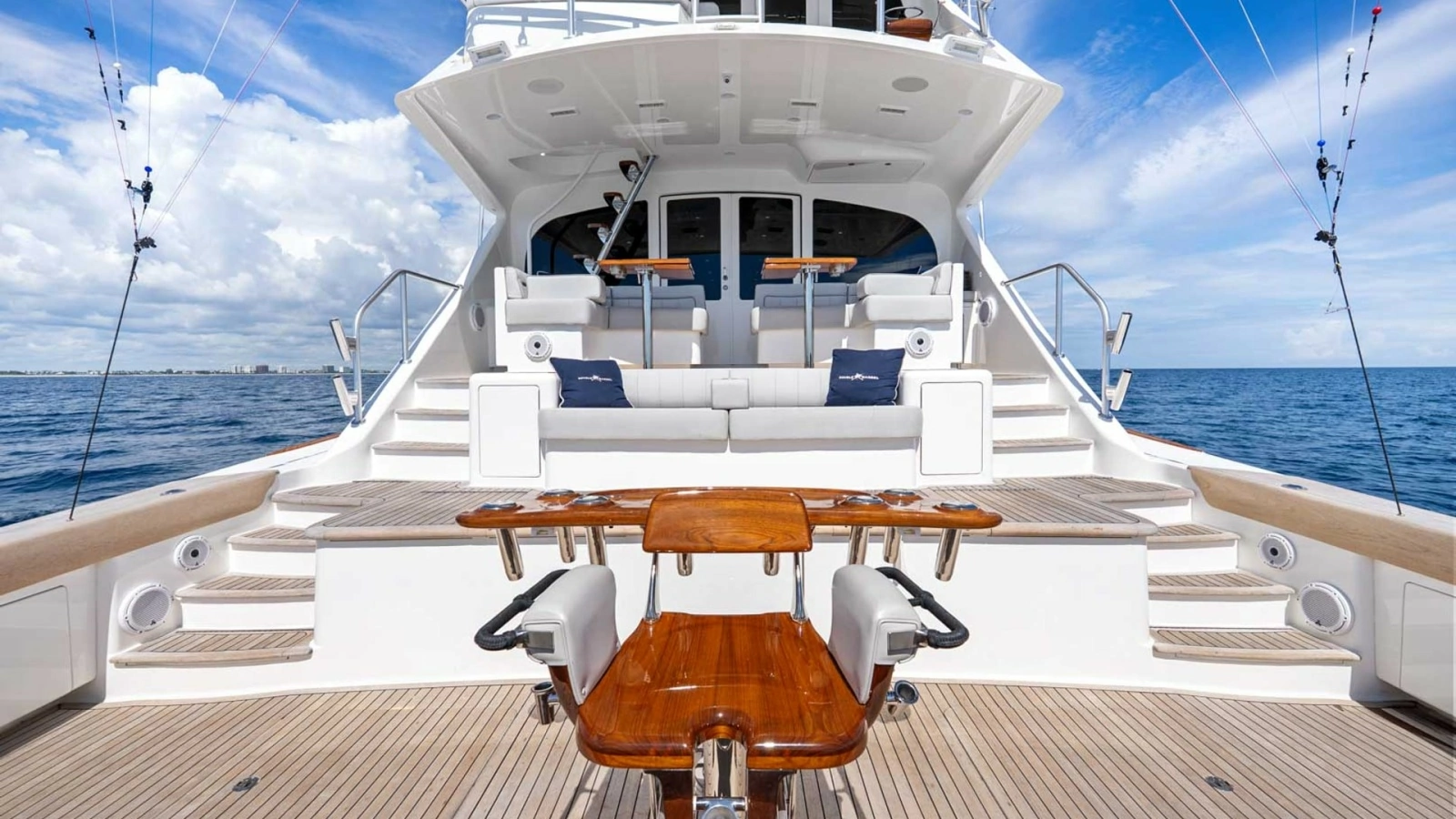 Expansive Aft Deck with Fishing Rods