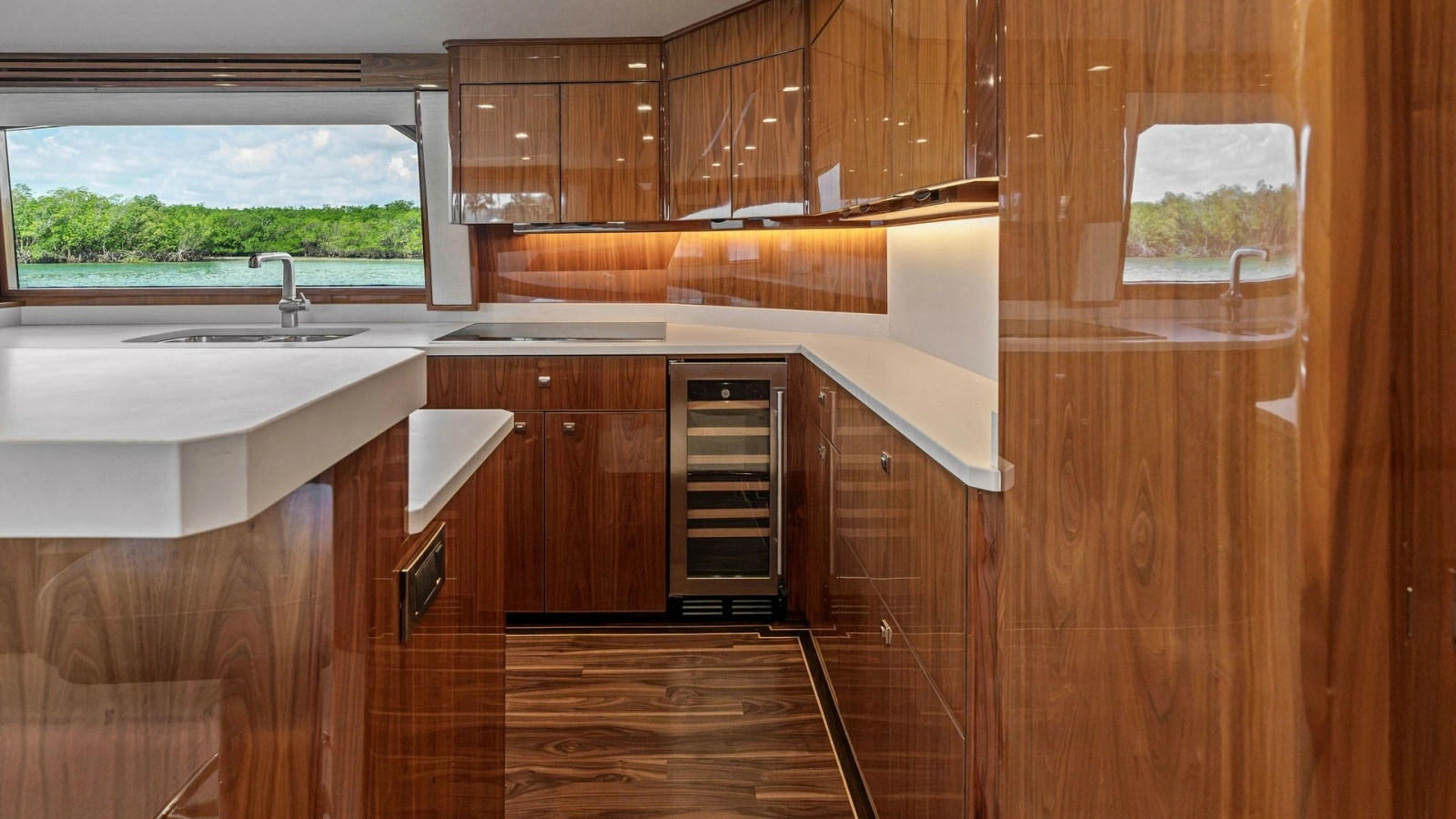 2016 Viking 80 Enclosed Bridge- FRIGATE- Galley