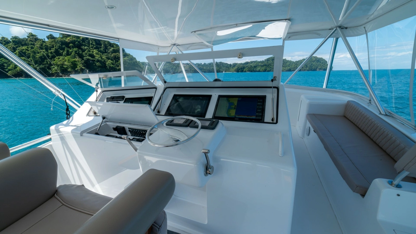 2001 Viking 61 Convertible- Caliente- Helm