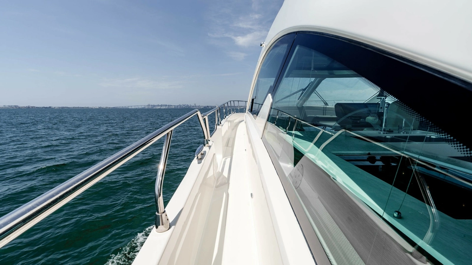 2017 Cruisers 60 Cantius, 'Rising star' - The Side Deck Provides Easy Access to the Bow, making it Perfect for Enjoying the Sea Breeze while Navigating Coastal Waters.