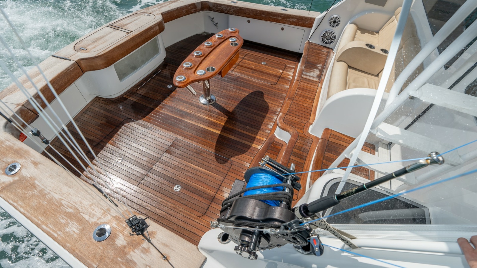 Spacious Teak Cockpit with Seating
