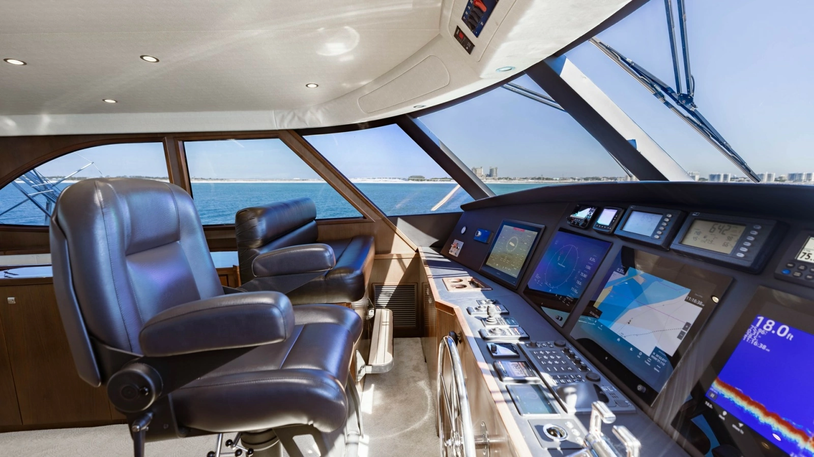 2015 Viking 76 Enclosed Bridge- CHULA- Enclosed Bridge Helm