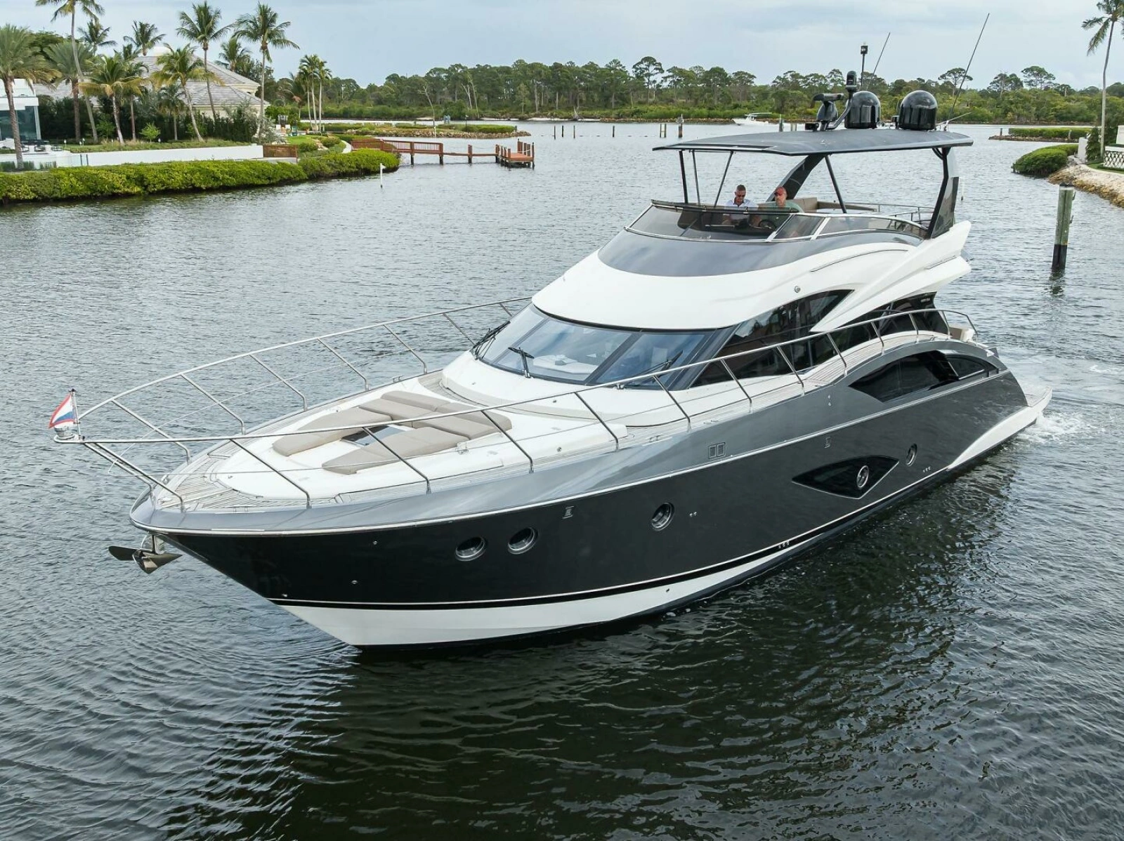 Marquis 66 ANDIAMO - Port Bow Aerial Profile