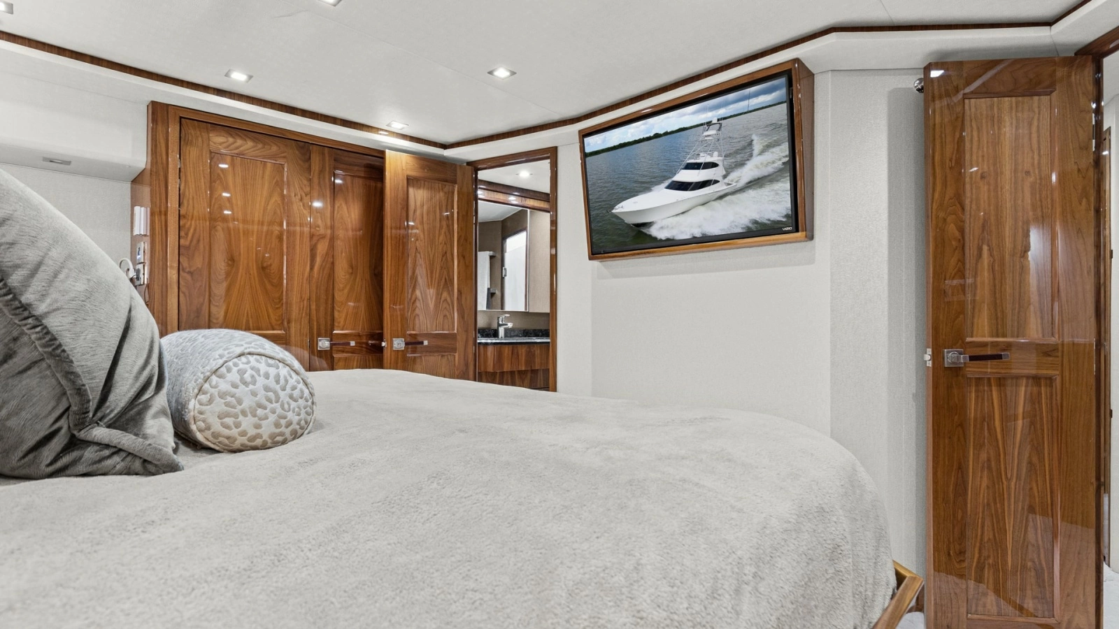 2017 72 Viking Enclosed Bridge Share-E Port Stateroom and Head (3)
