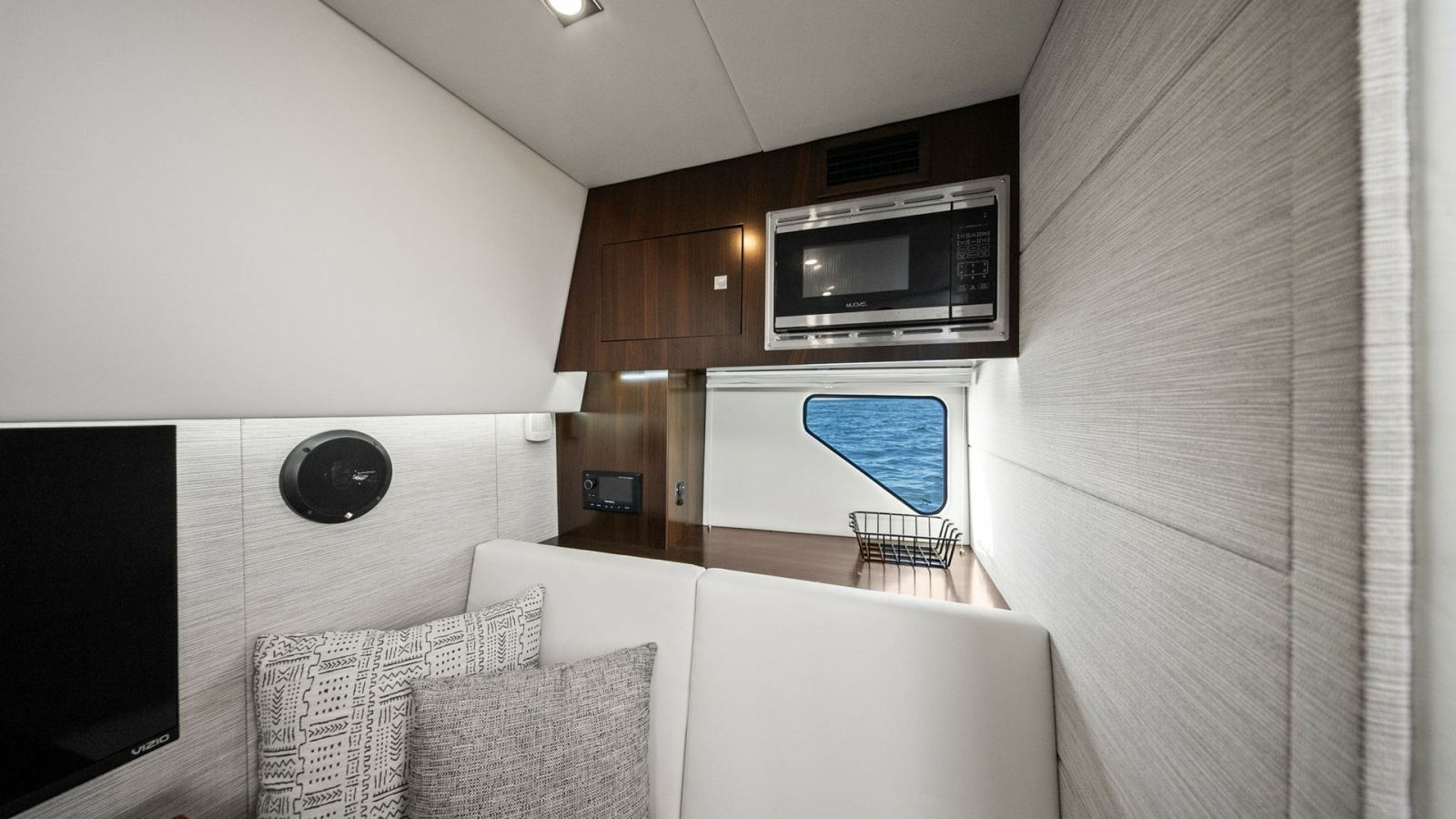 Modern Galley with Microwave and Seating