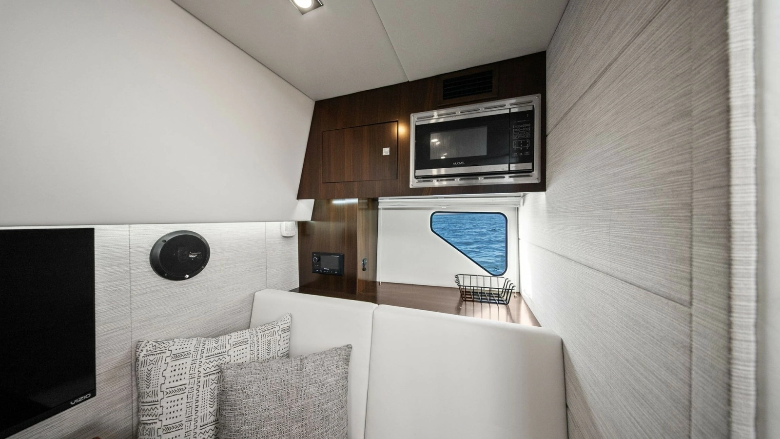 Modern Galley with Microwave and Seating