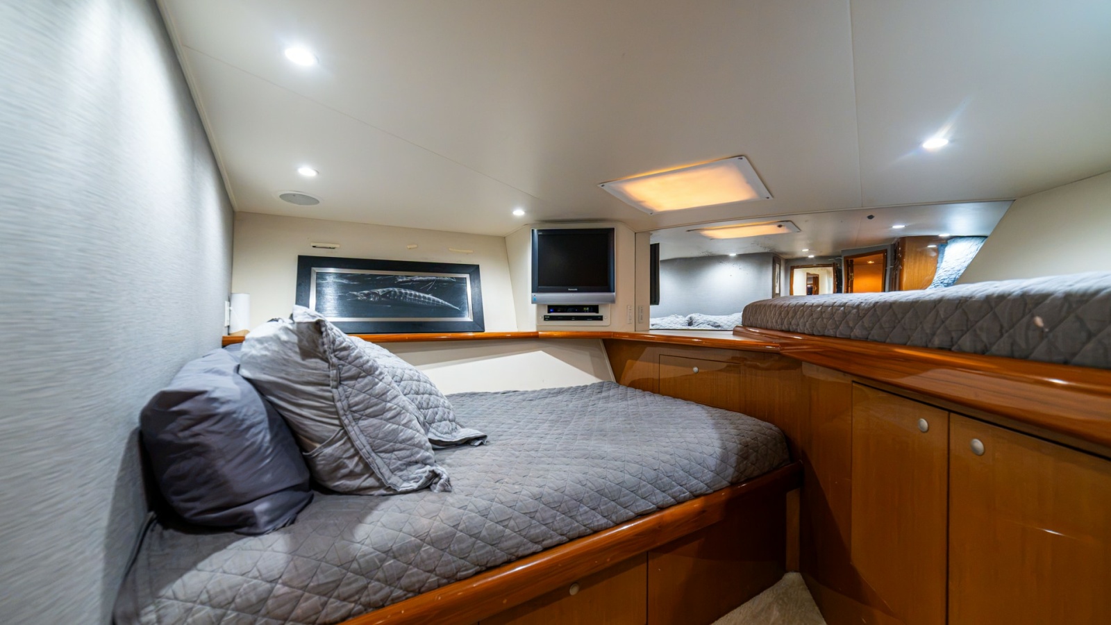 2001 Viking 61 Convertible- Caliente- Forward VIP Stateroom