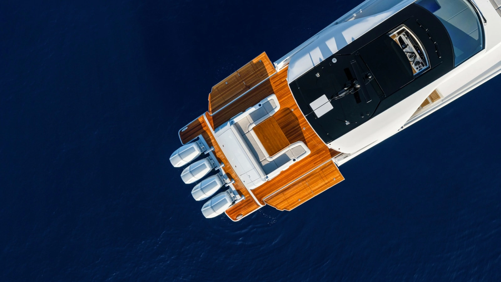 Aerial View of Aft Deck - Valhalla 55 Sport Yacht