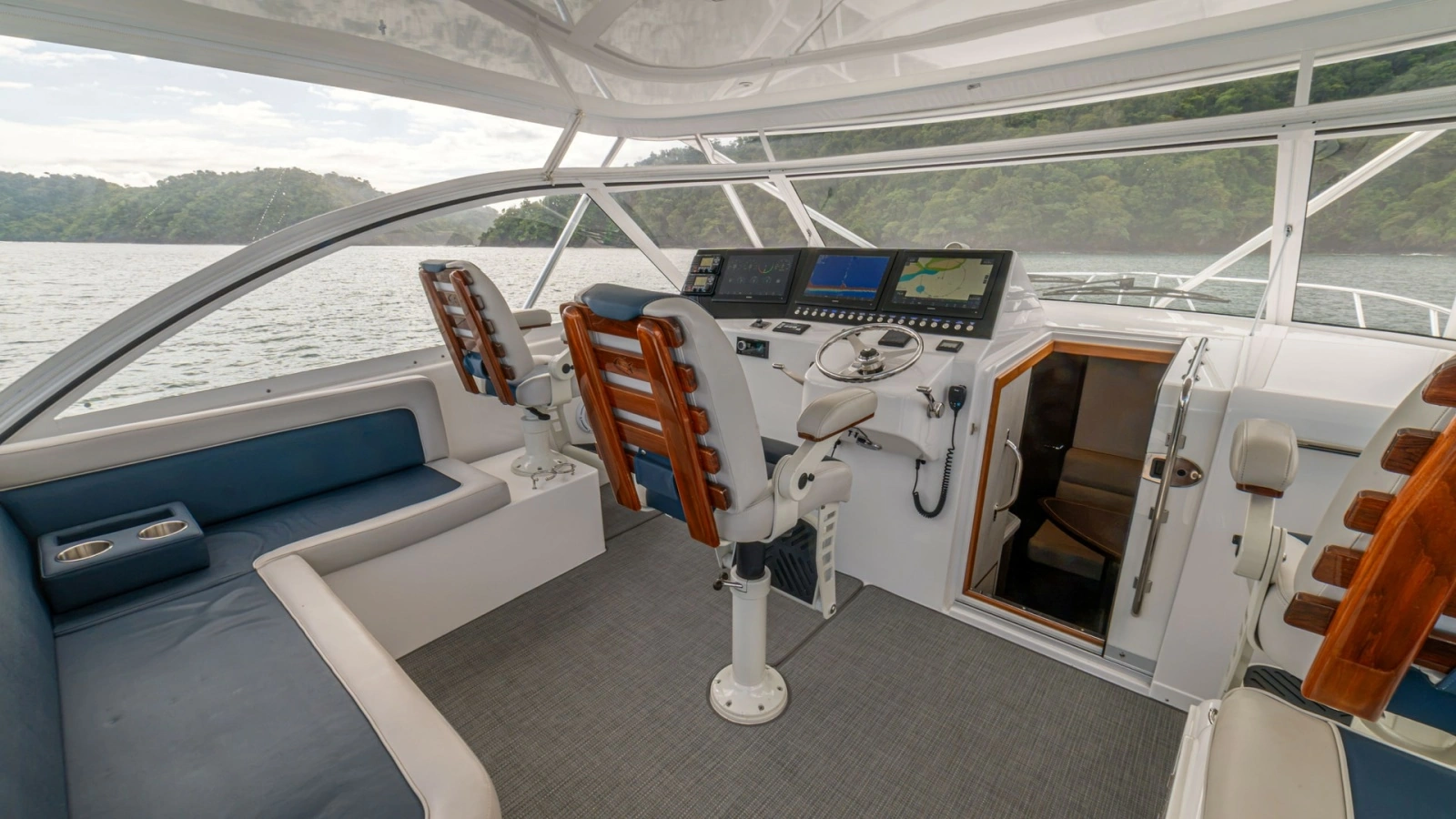 Helm Station and Seating Area