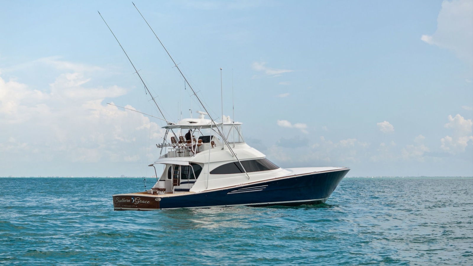 Profile View of 64 Convertible Yacht