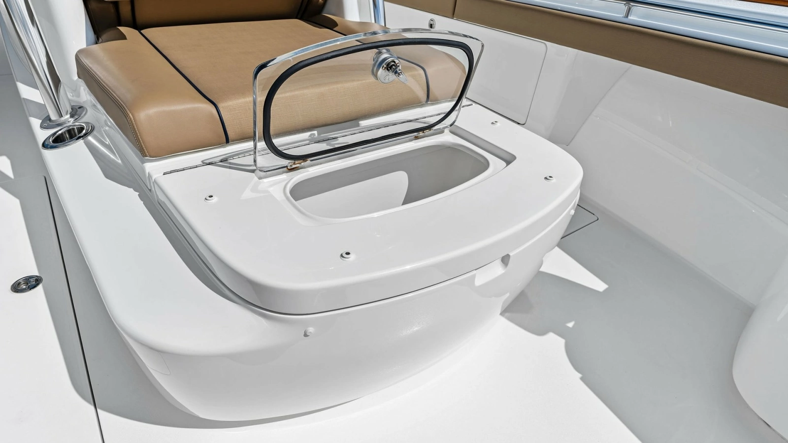 Cockpit Seating with Storage Hatch