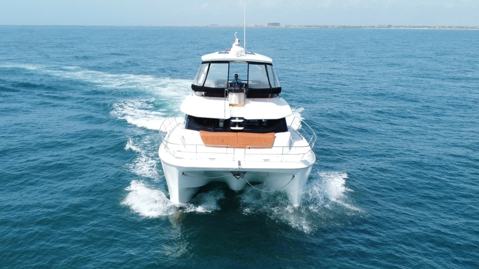 Aerial Bow View of Aquila 44 CAT