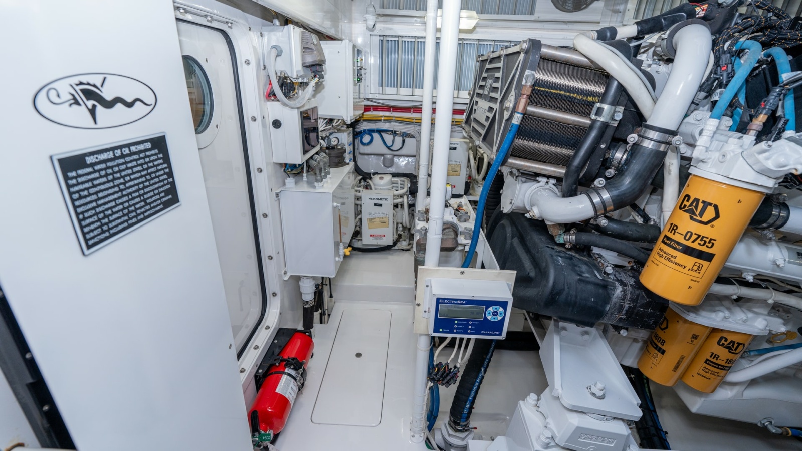 Engine Room with CAT Engines