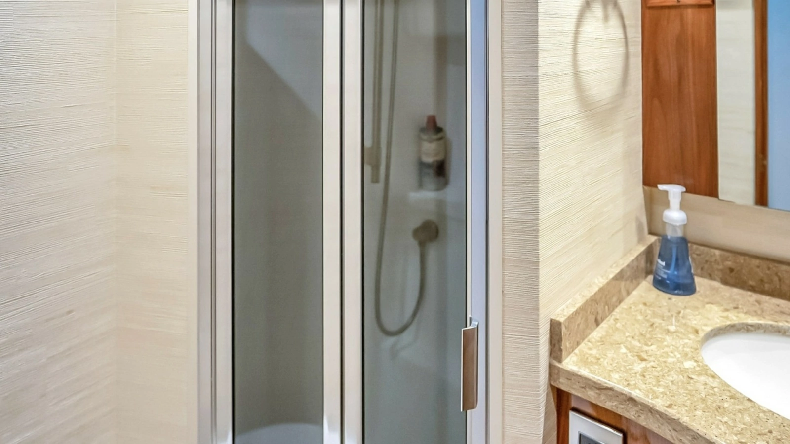 Elegant Yacht Bathroom with Shower
