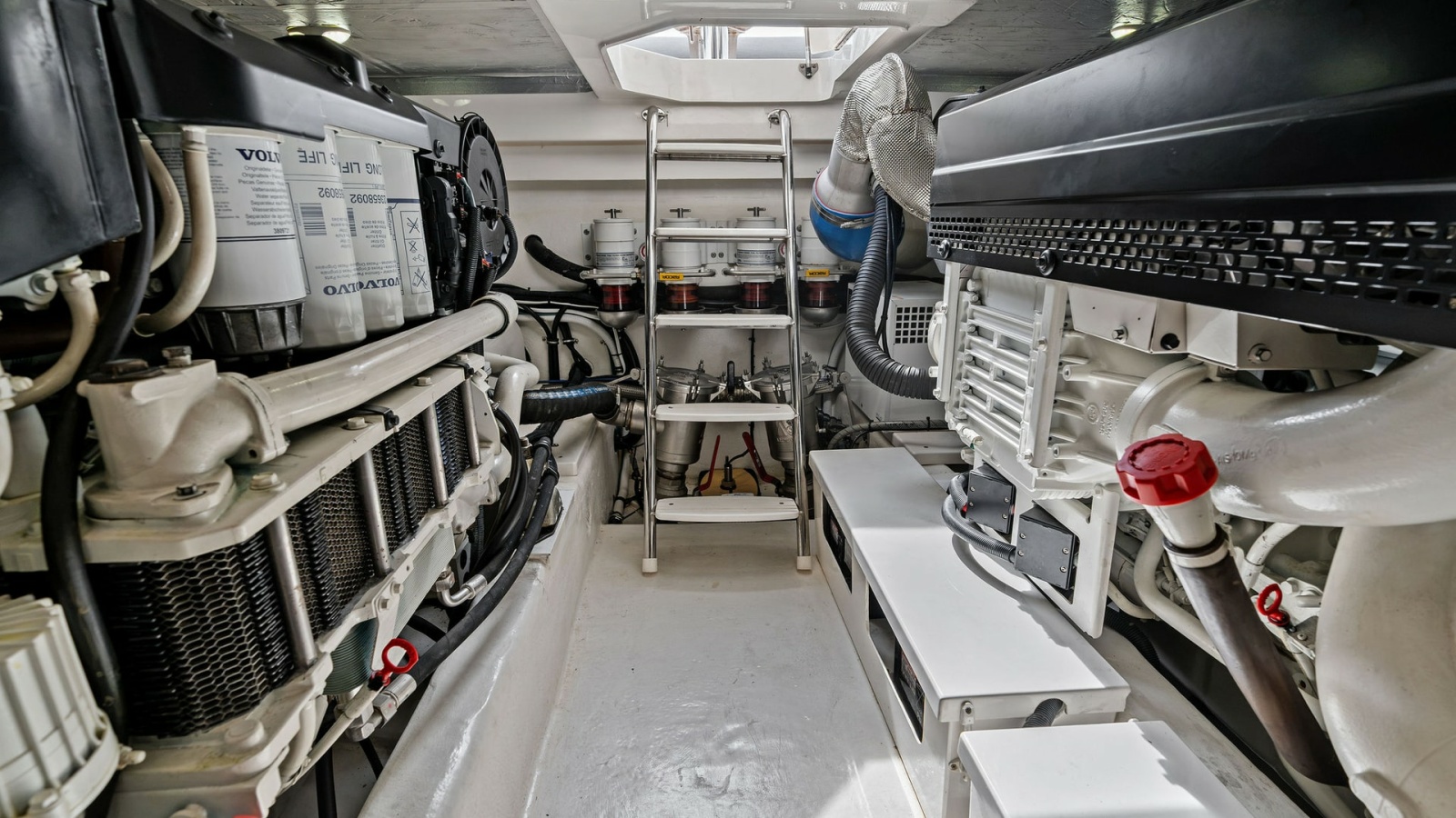 Engine Room with Volvo Penta Engines