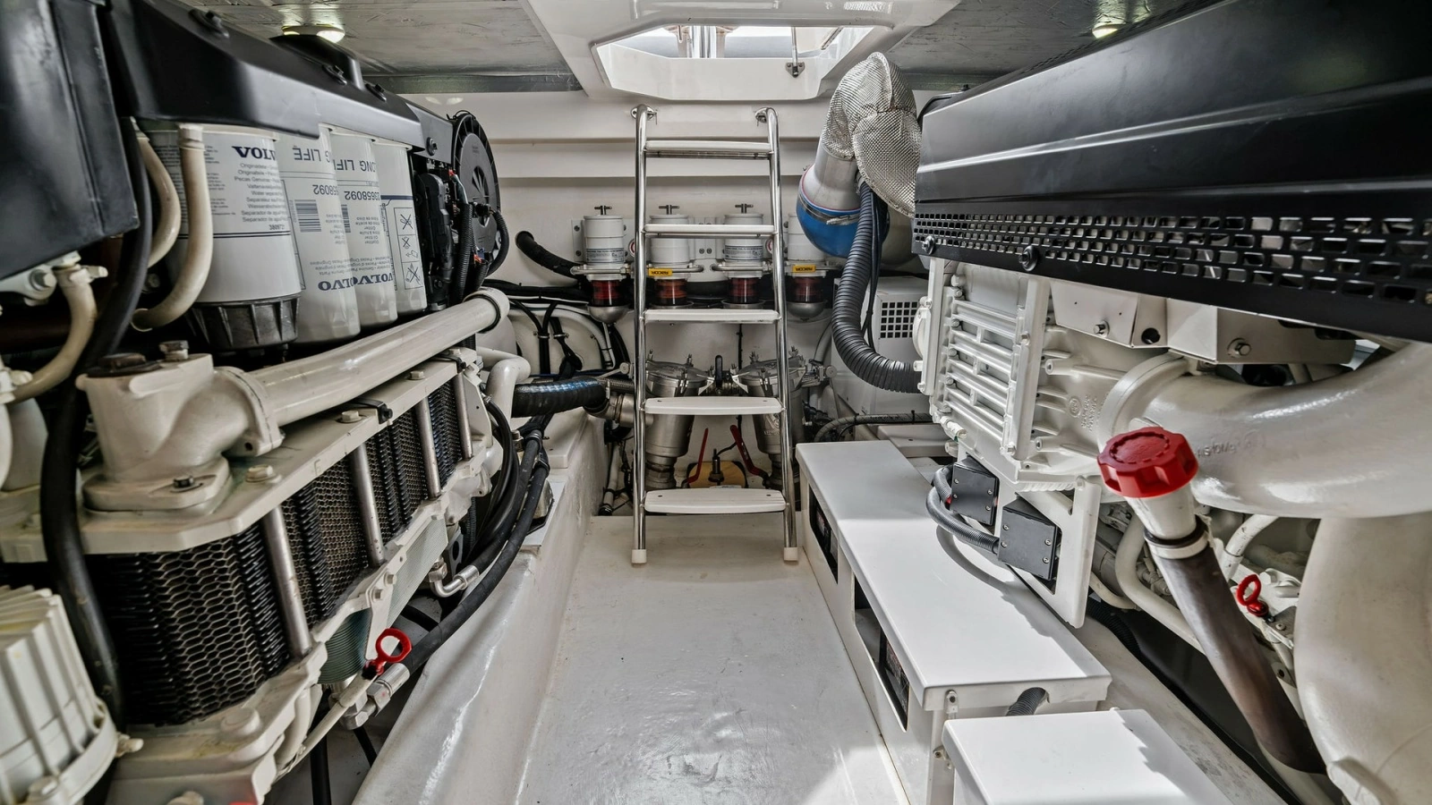 Engine Room with Volvo Penta Engines