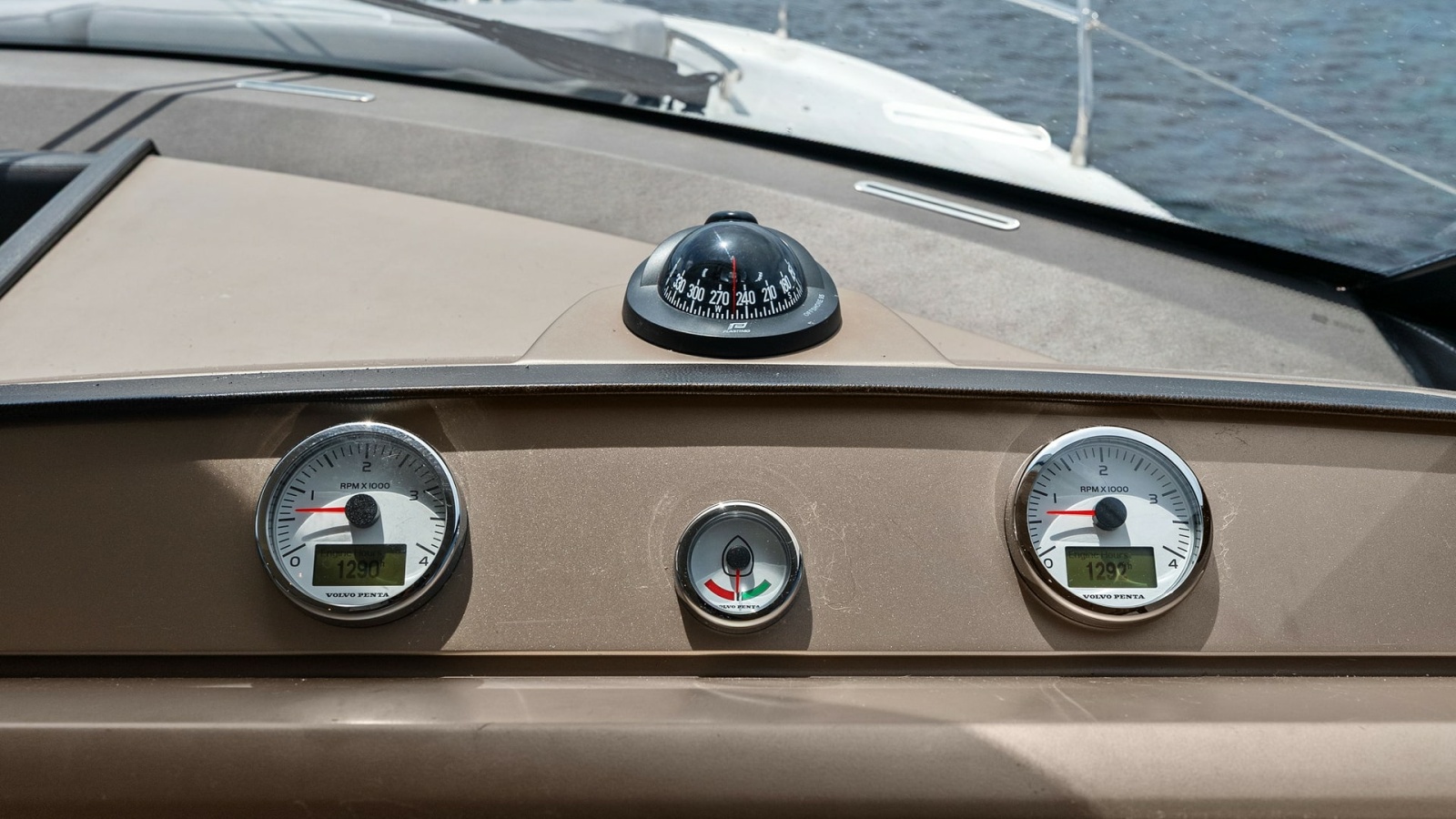 Helm Console with Gauges and Compass