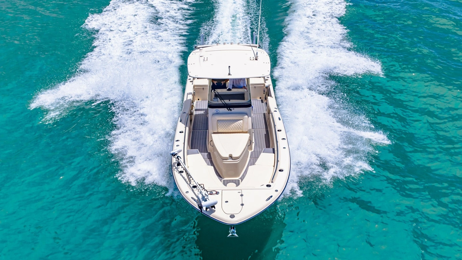 Aerial View of Bow in Motion