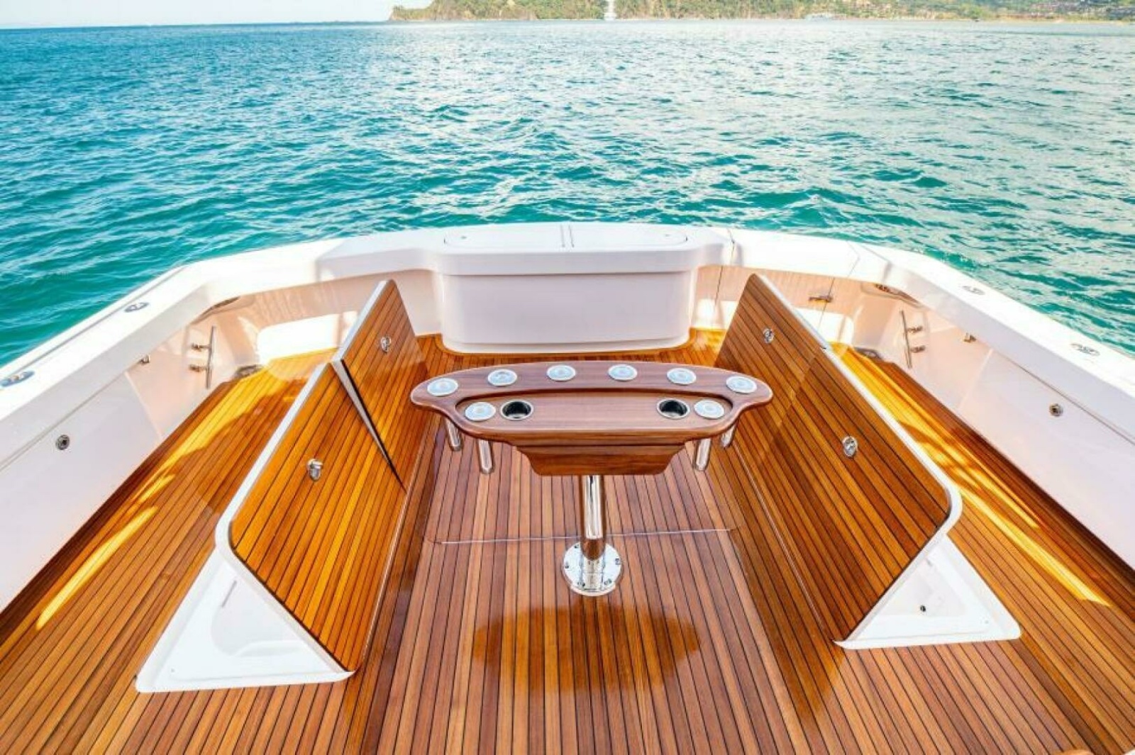 Spacious Aft Deck with Teak Finishes