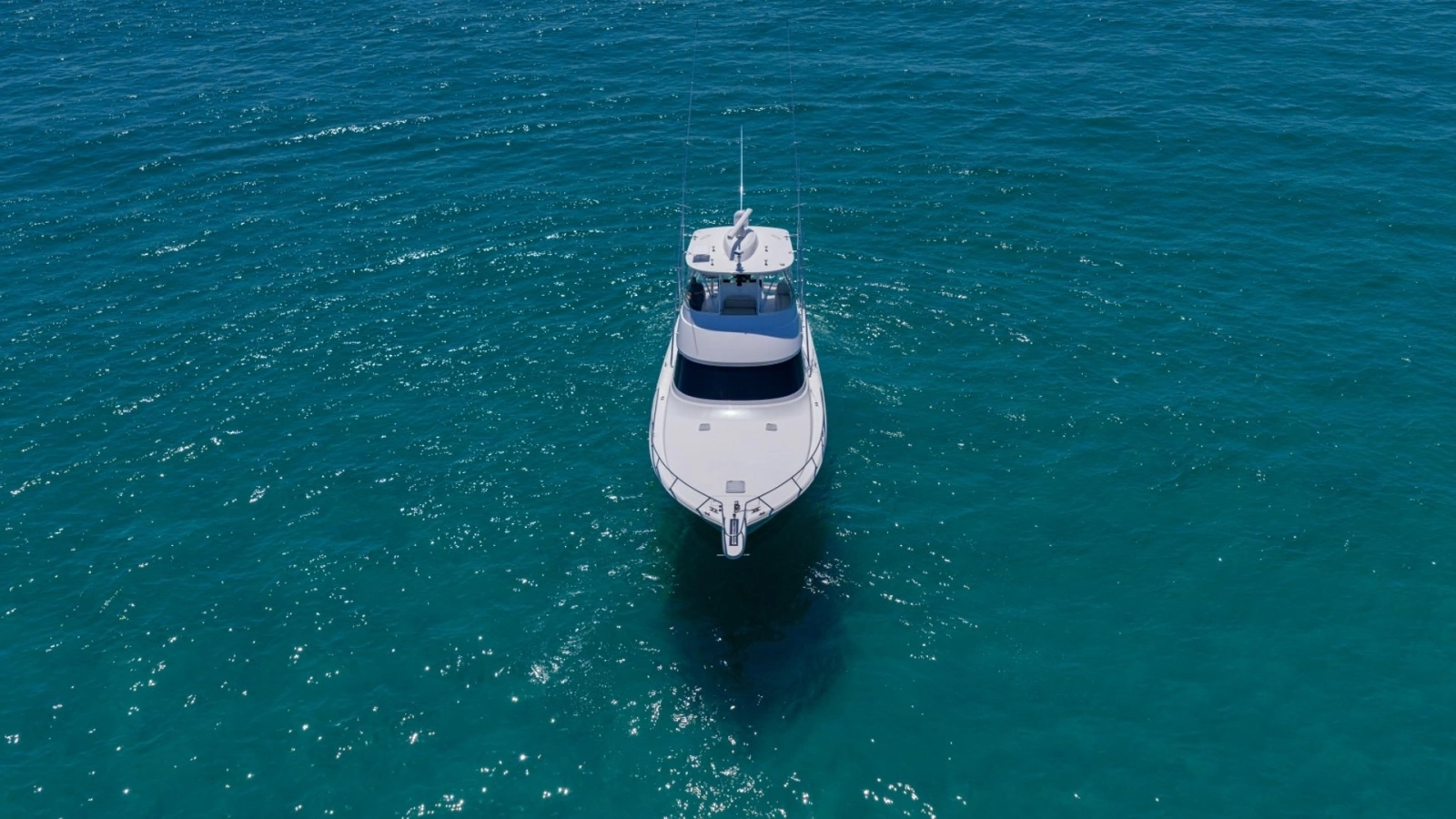 Aerial Bow View in Open Water