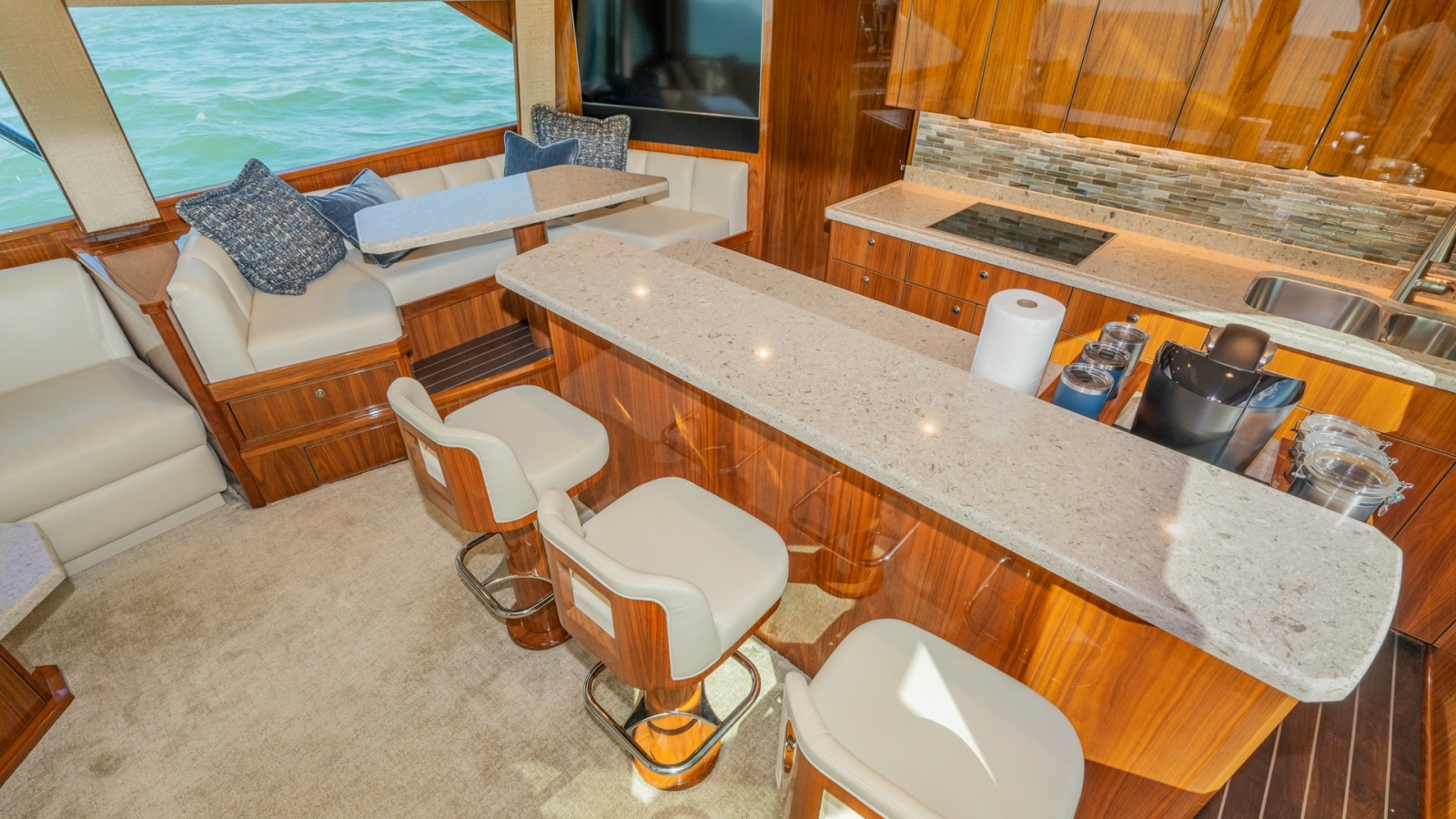 Elegant Galley and Salon Area