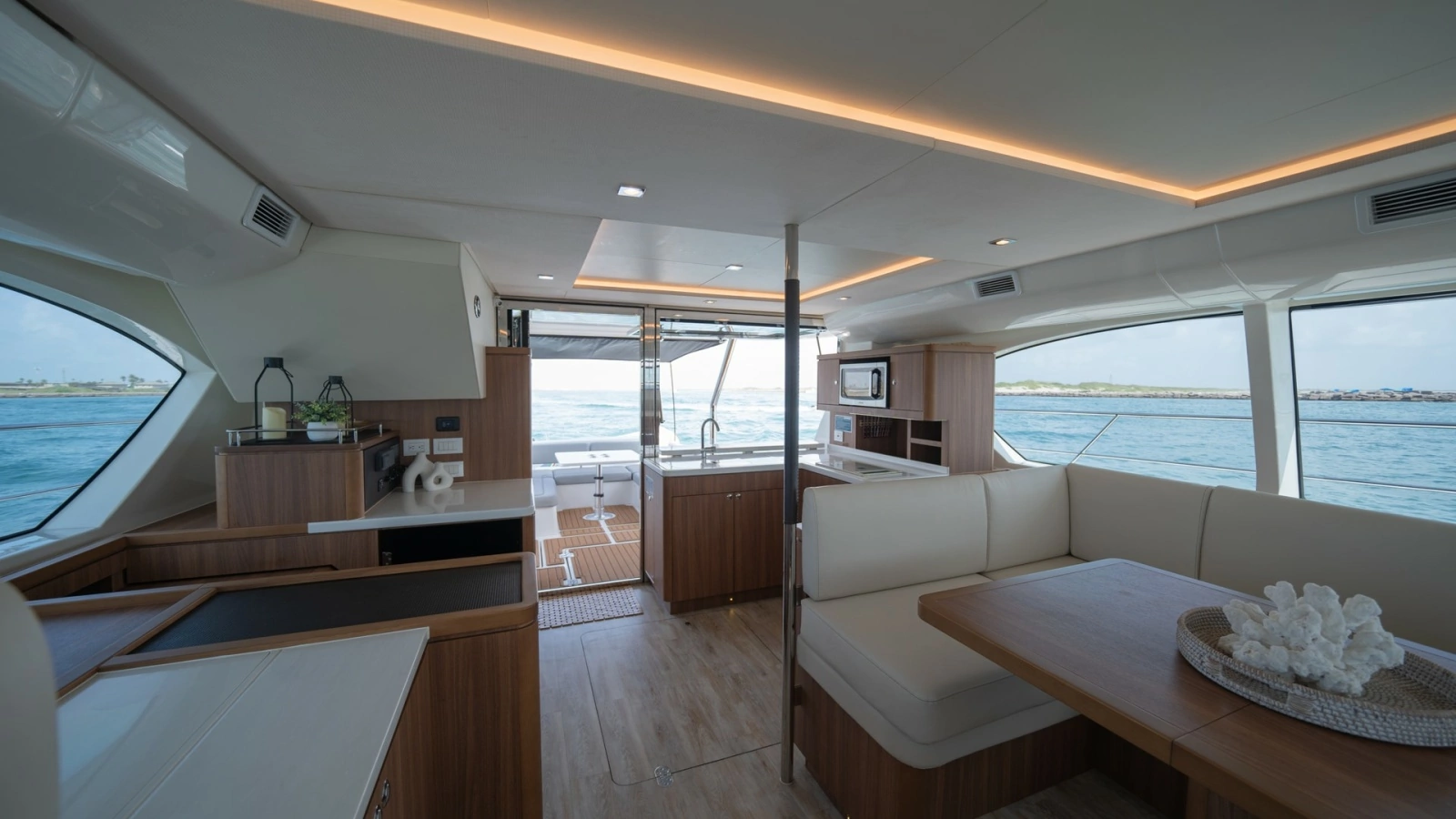Spacious Main Salon with Galley