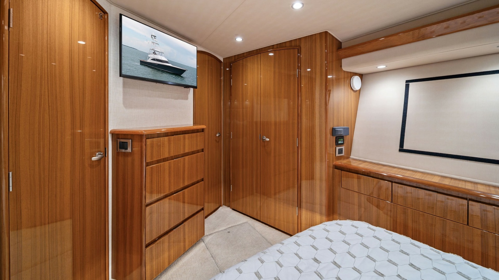Master Stateroom with Elegant Woodwork