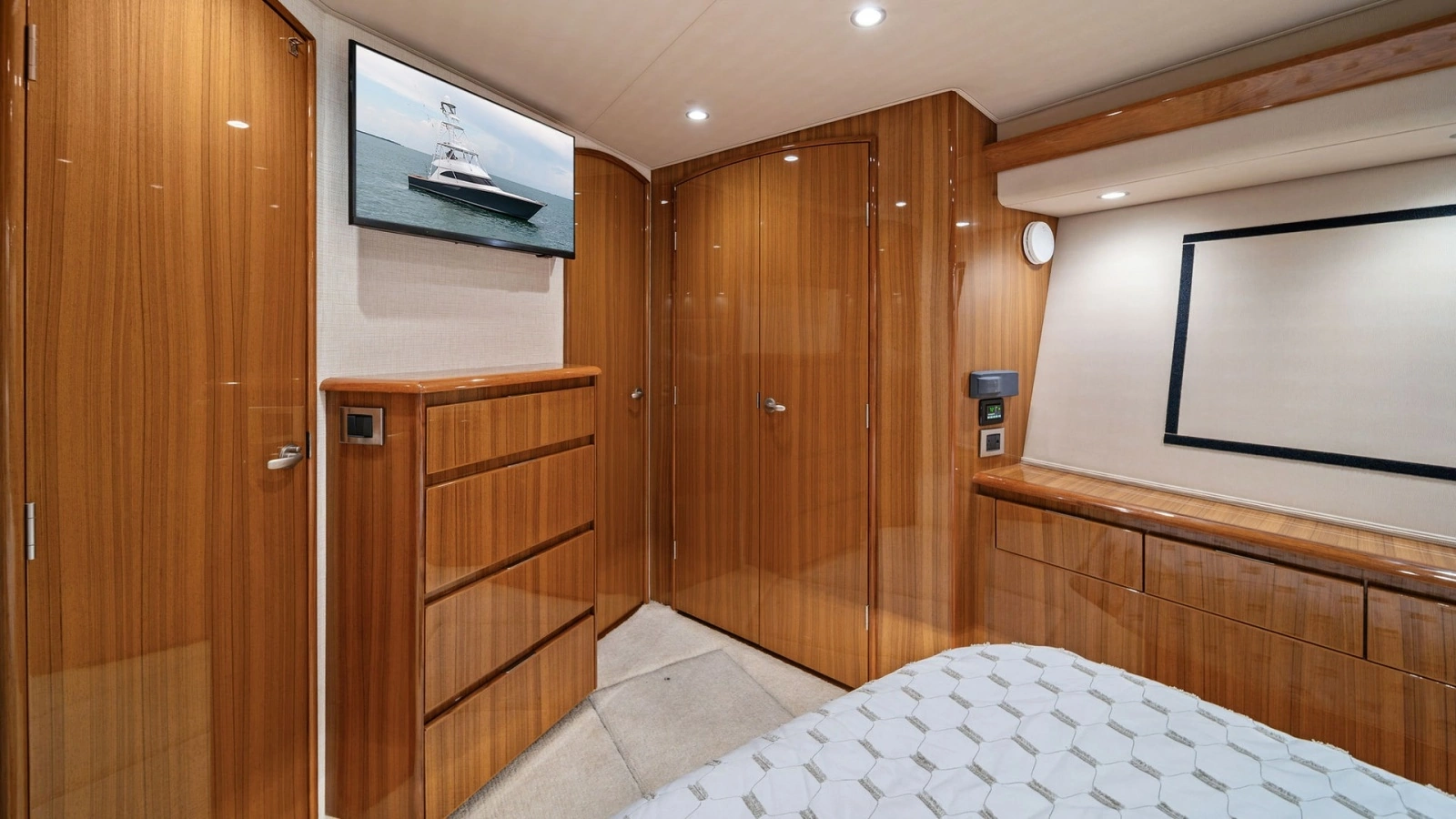 Master Stateroom with Elegant Woodwork