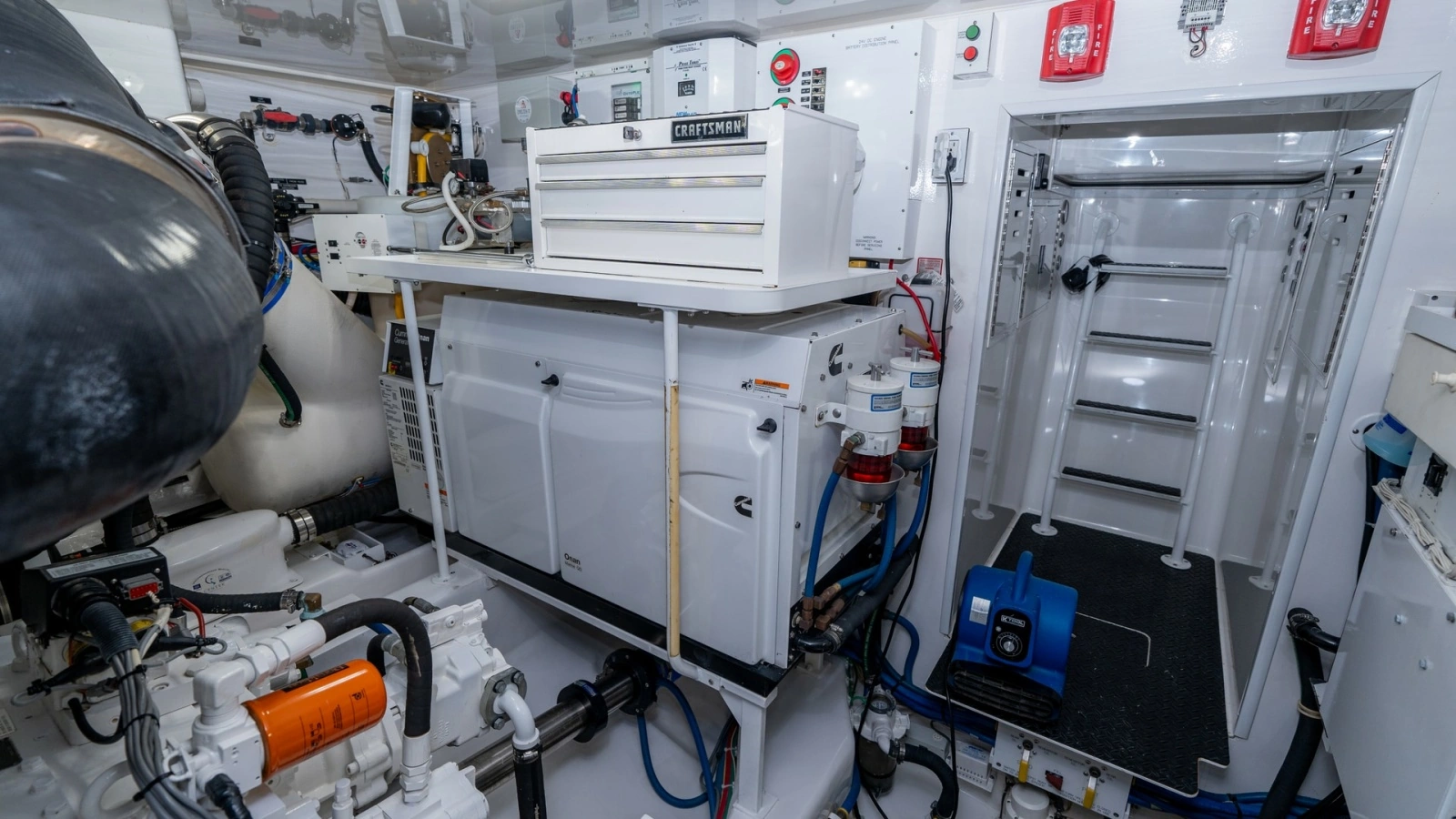 Engine Room with Equipment Storage