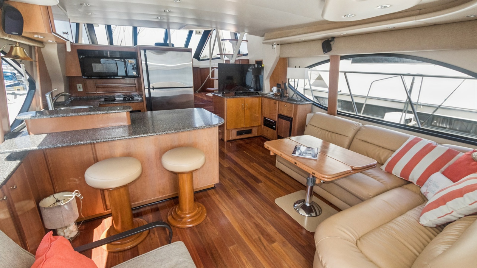 Spacious Salon with Galley View
