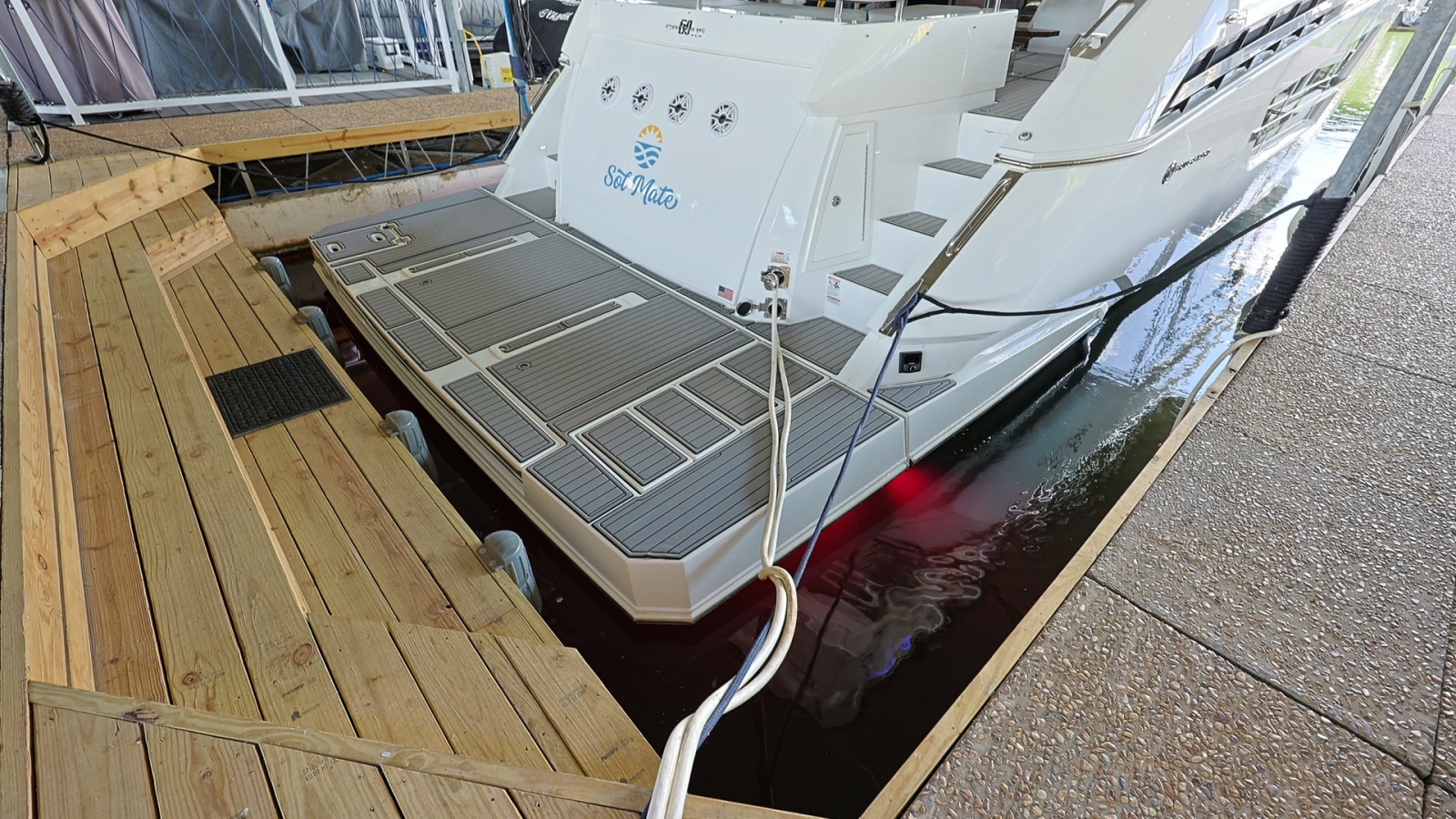 Spacious Swim Platform with Steps
