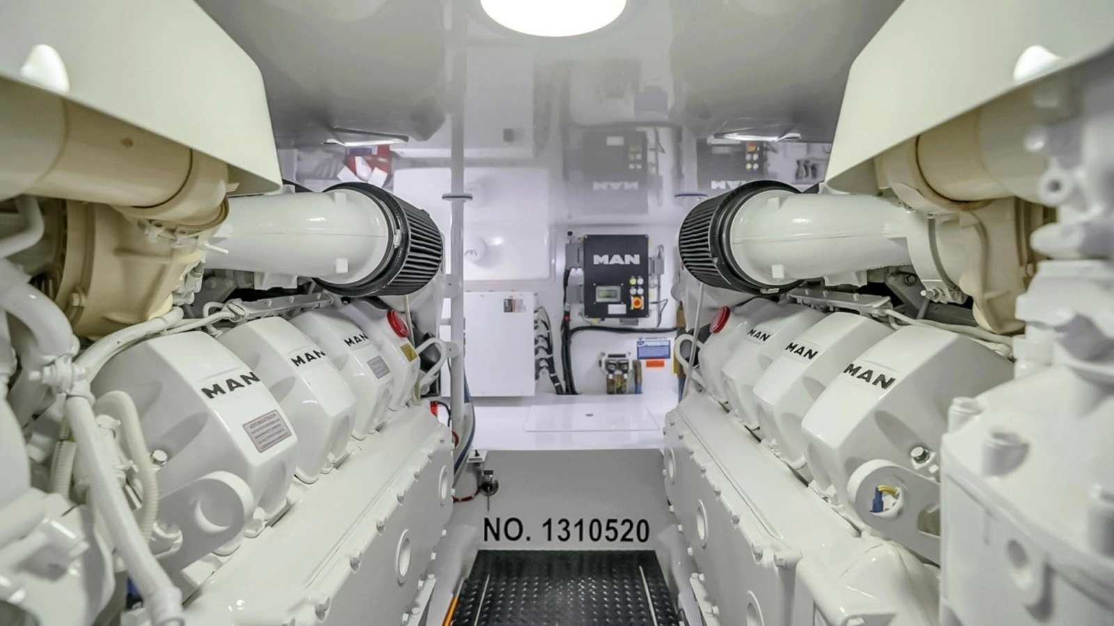 Engine Room with Twin MAN Engines