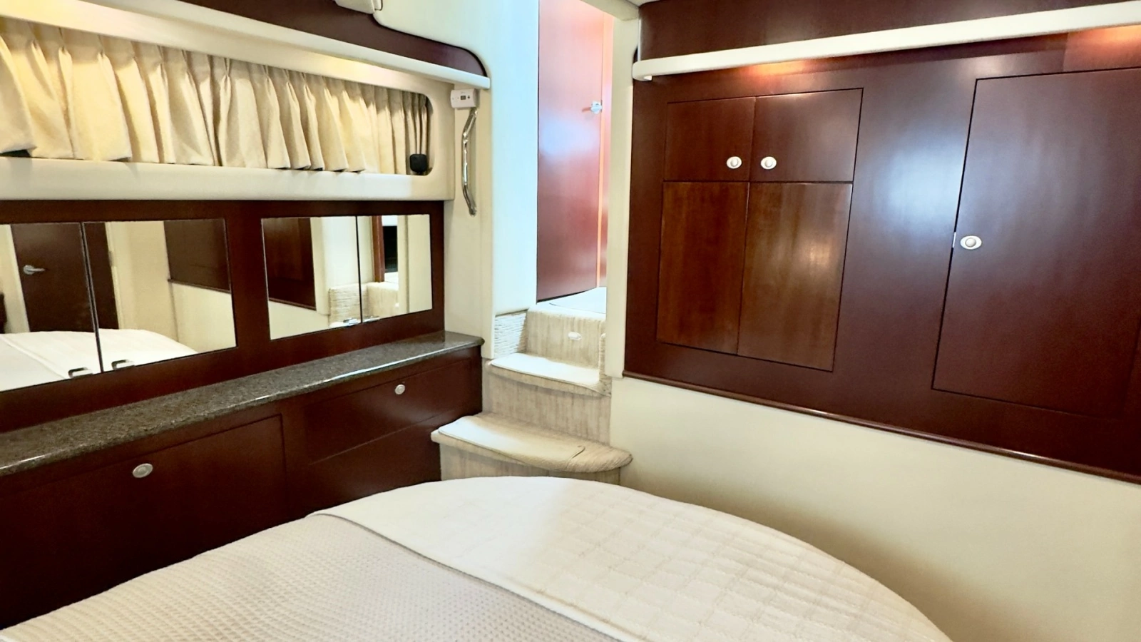 Master Stateroom with Elegant Finishes