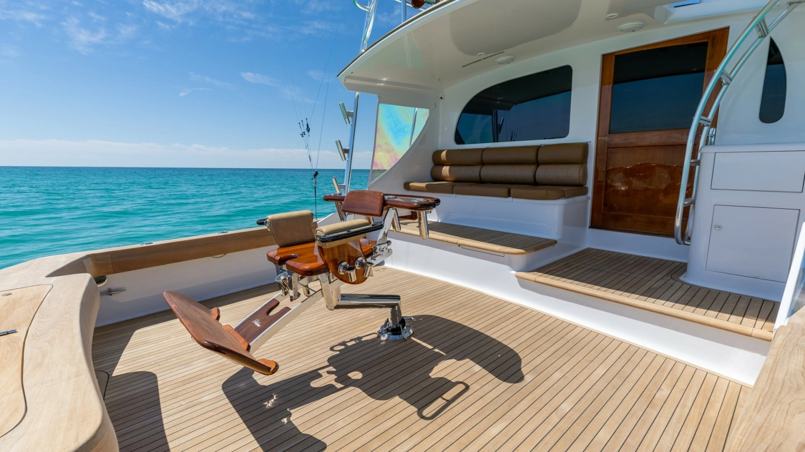 Spacious Aft Deck with Fishing Chair