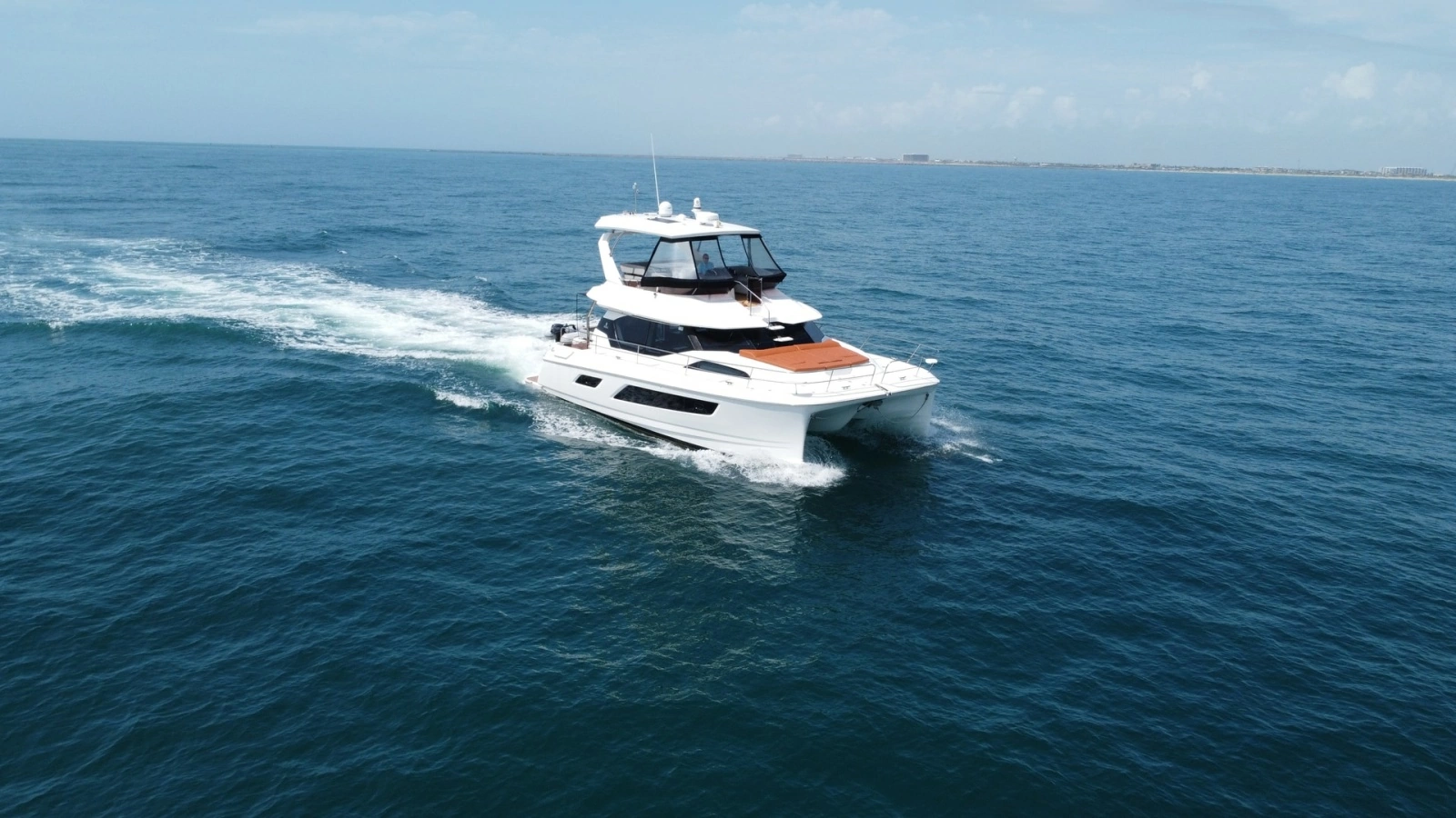 Aquila 44 CAT Cruising Aerial View