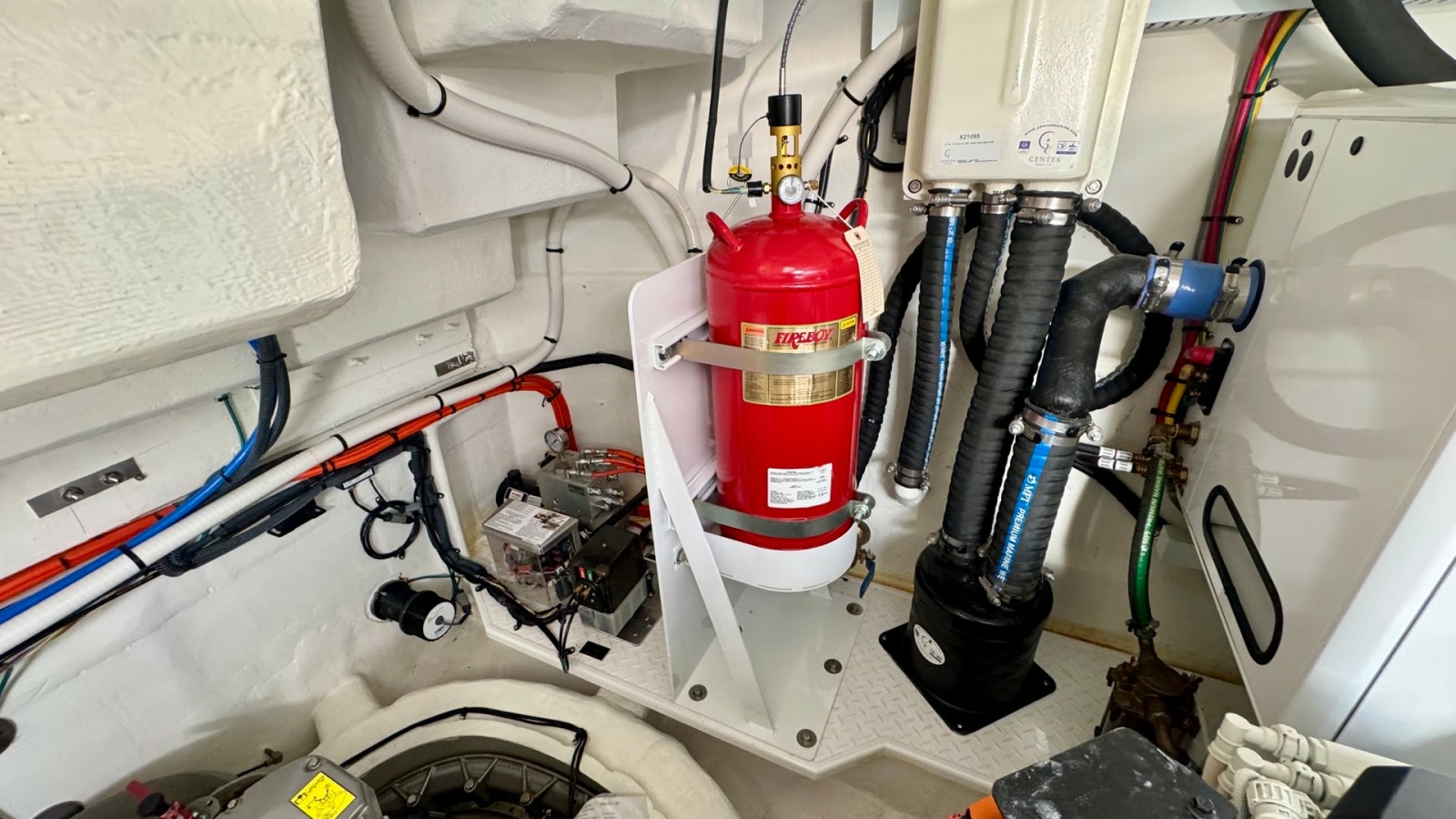 Engine Room with Fire Suppression System
