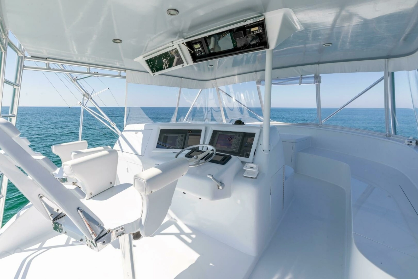 1998 Miller Marine 60' Convertible CAT'N'AROUND-Helm