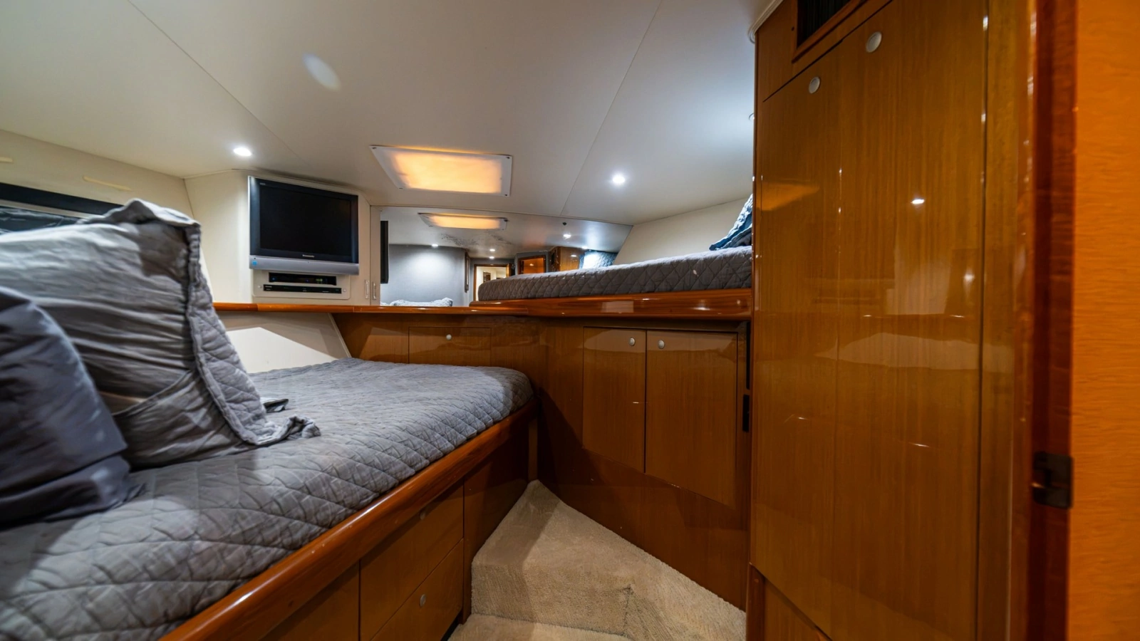 2001 Viking 61 Convertible- Caliente- Forward VIP Stateroom