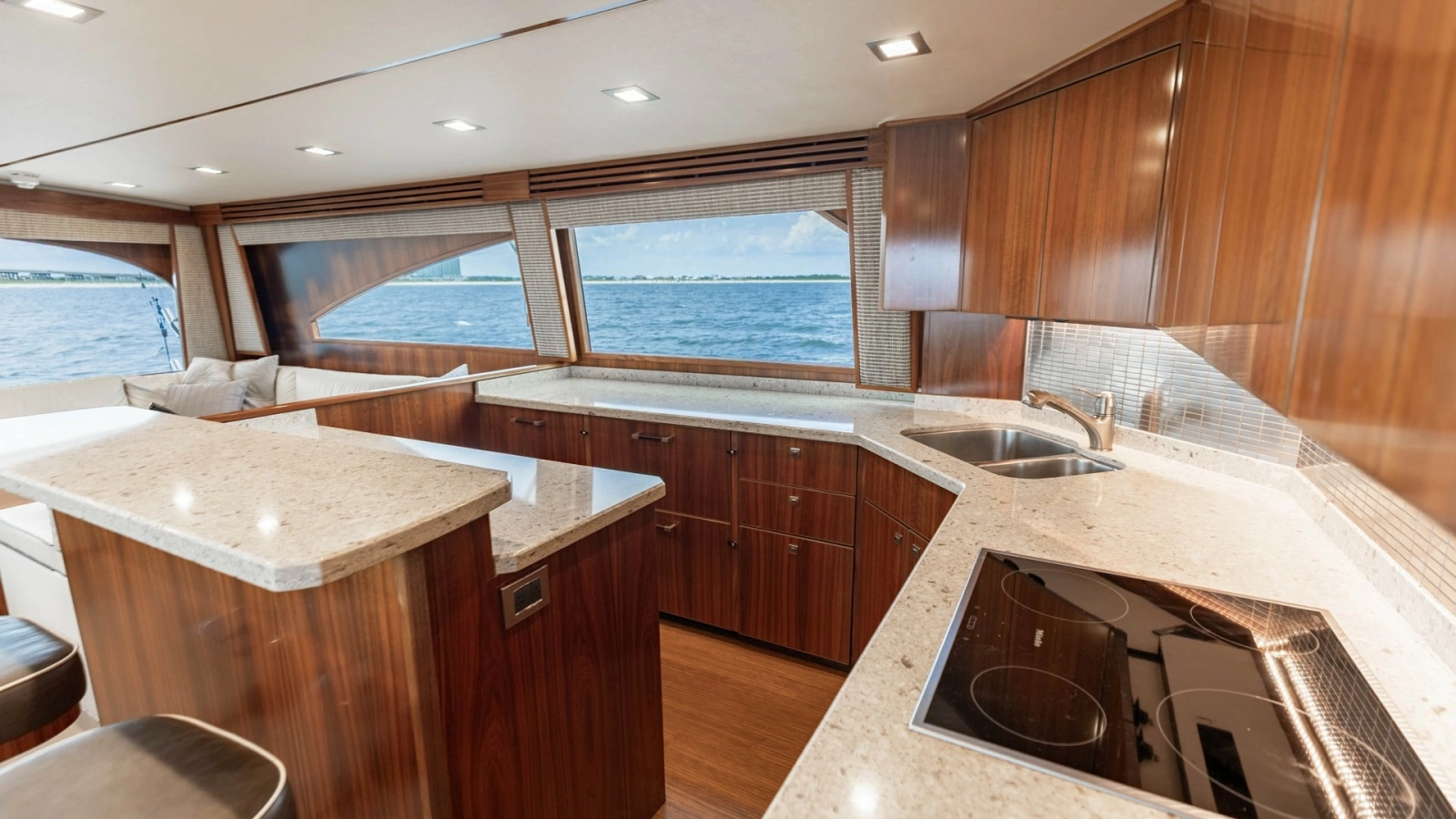 Galley with Expansive Ocean Views