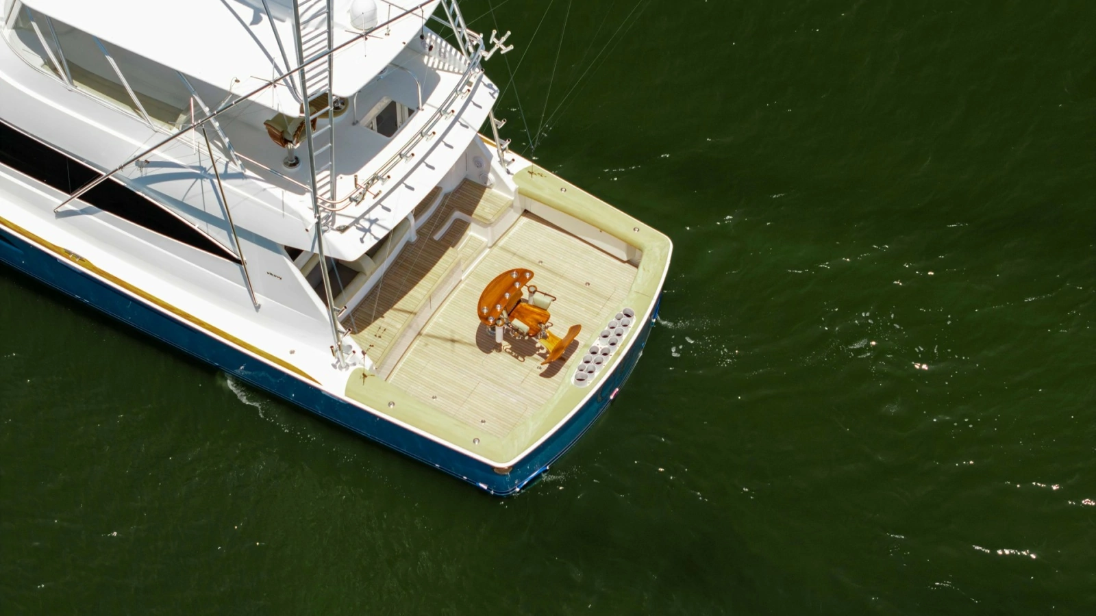 Aerial View of Spacious Aft Deck