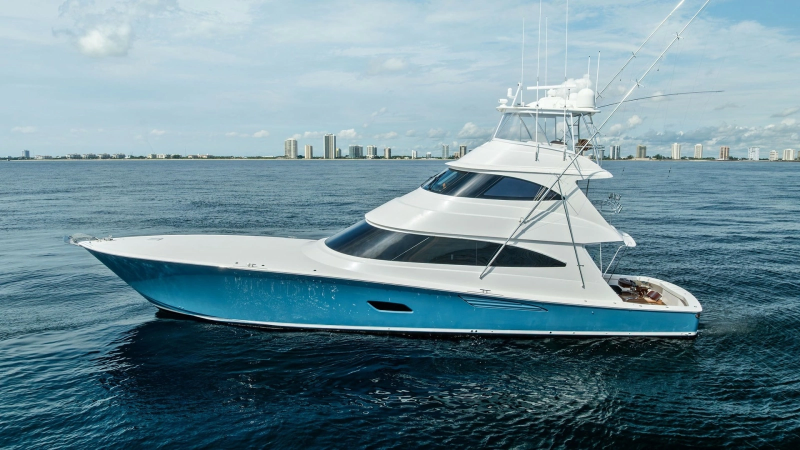Side View of Sportfishing Yacht