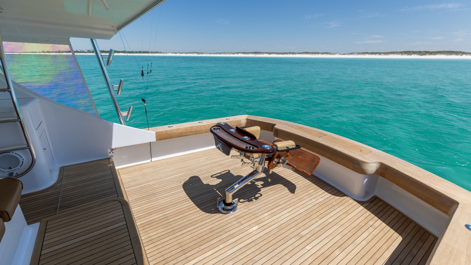Spacious Aft Deck with Fishing Chair