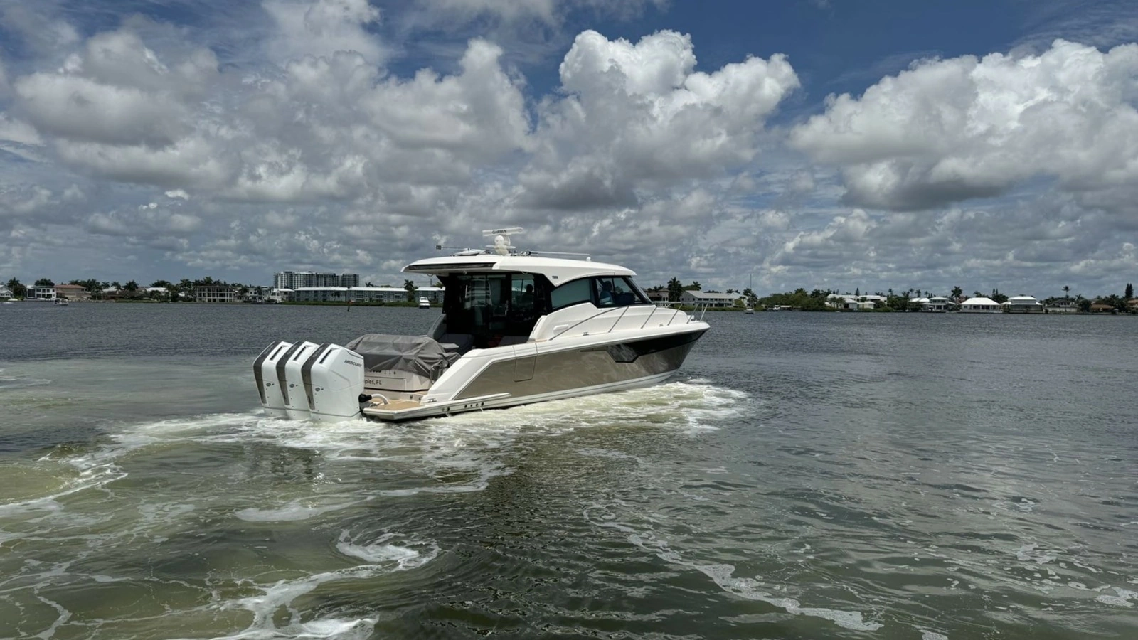 Aft View with Triple Outboards
