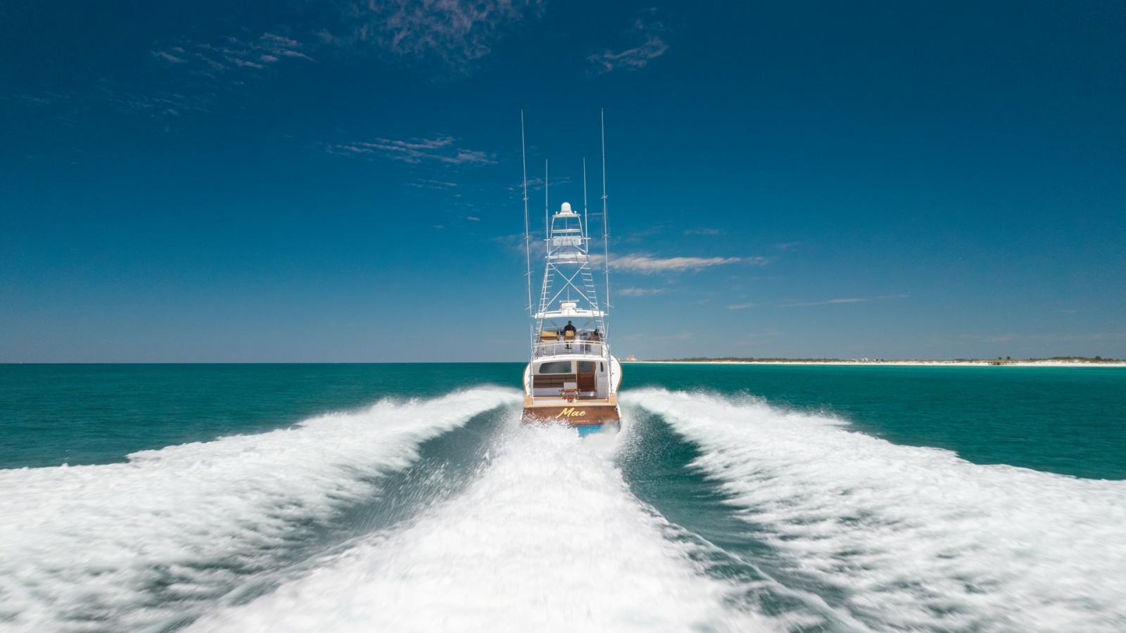 Aft View at Sea with Wake