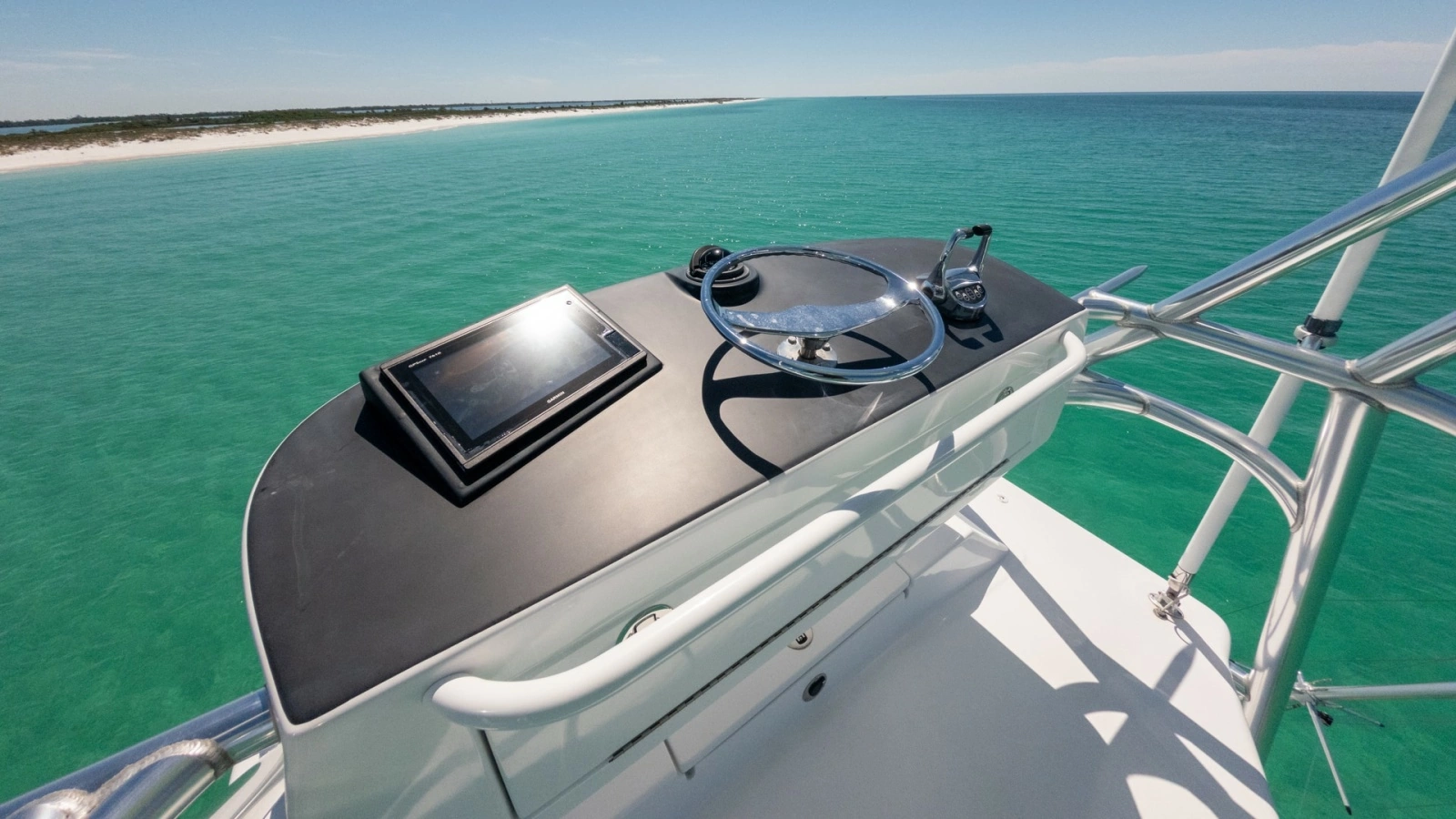 Flybridge Helm with Ocean View