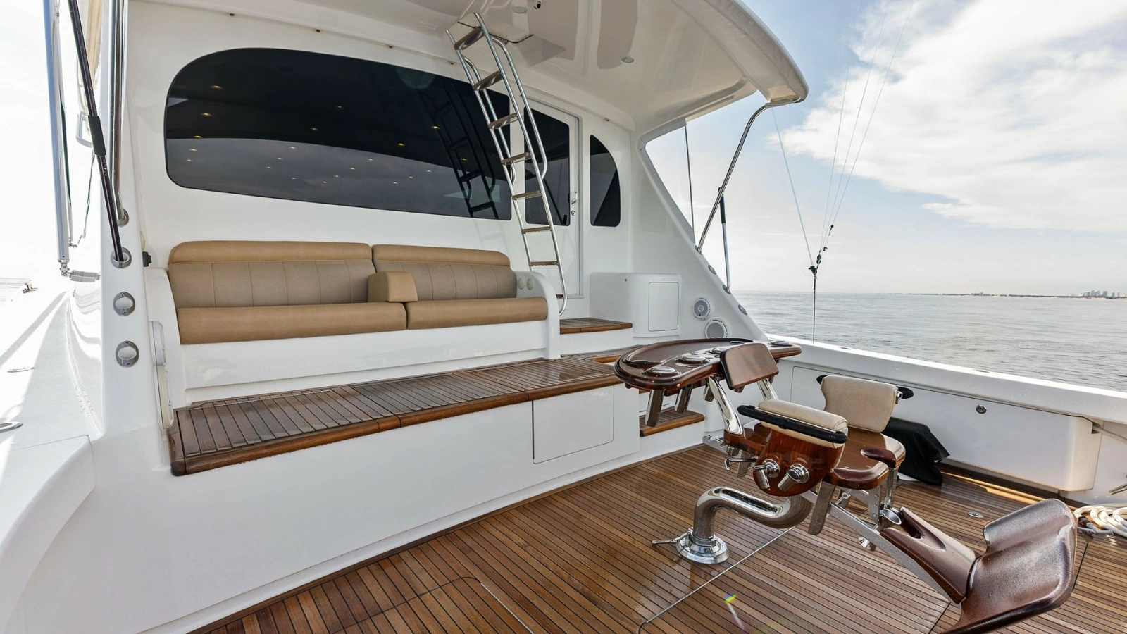 Spacious Aft Deck with Fishing Chair