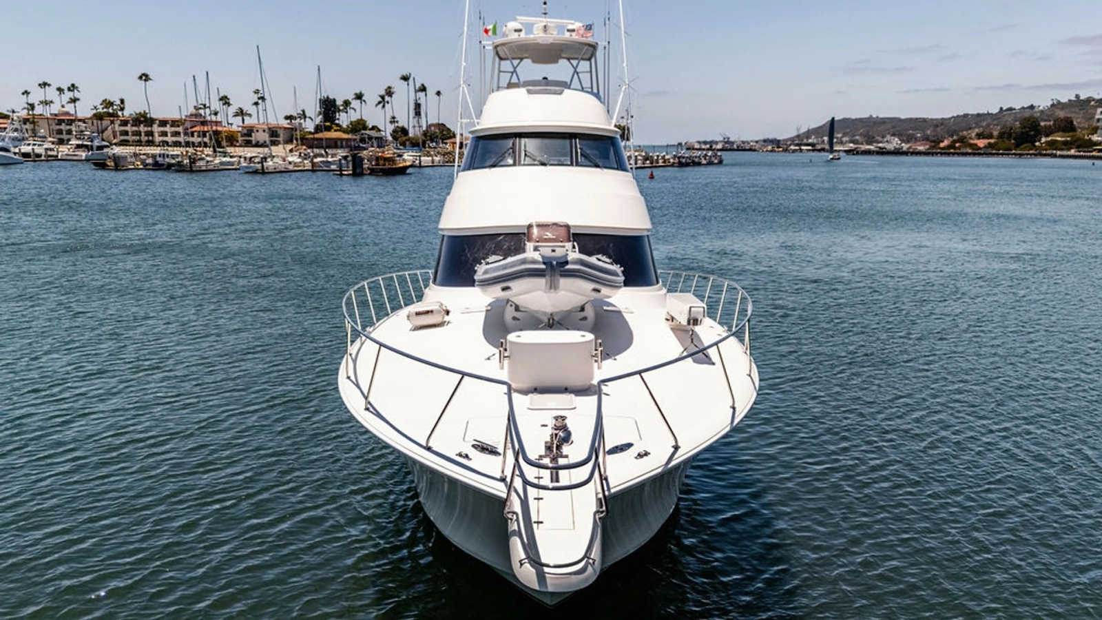 Bow View of Viking 80 Skybridge