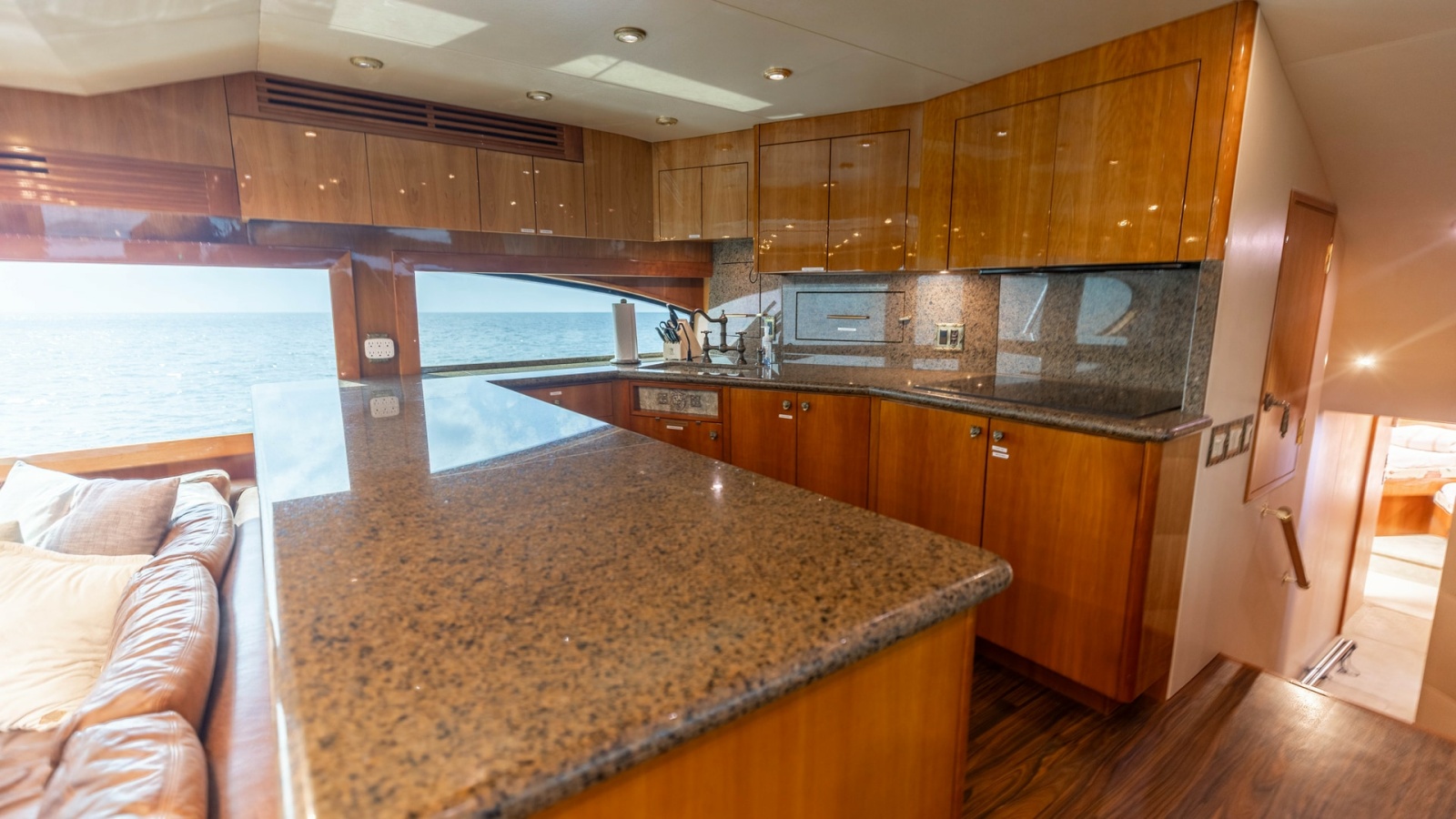 2007 Hatteras 68 Convertible- KEMOSABE- Galley